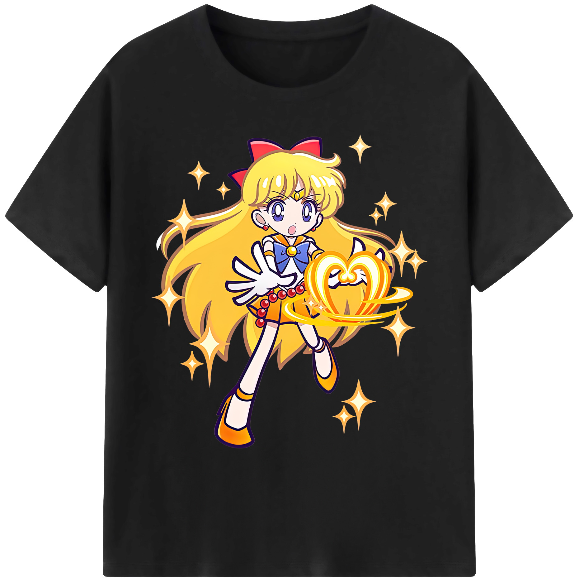 （画像用） 美少女戦士セーラームーン 愛野 美奈子 あいの みなこ Sailor Moon Aino Minako 綿100％ メンズ半袖Tシャツ｜肌触りやわらか＆通気性