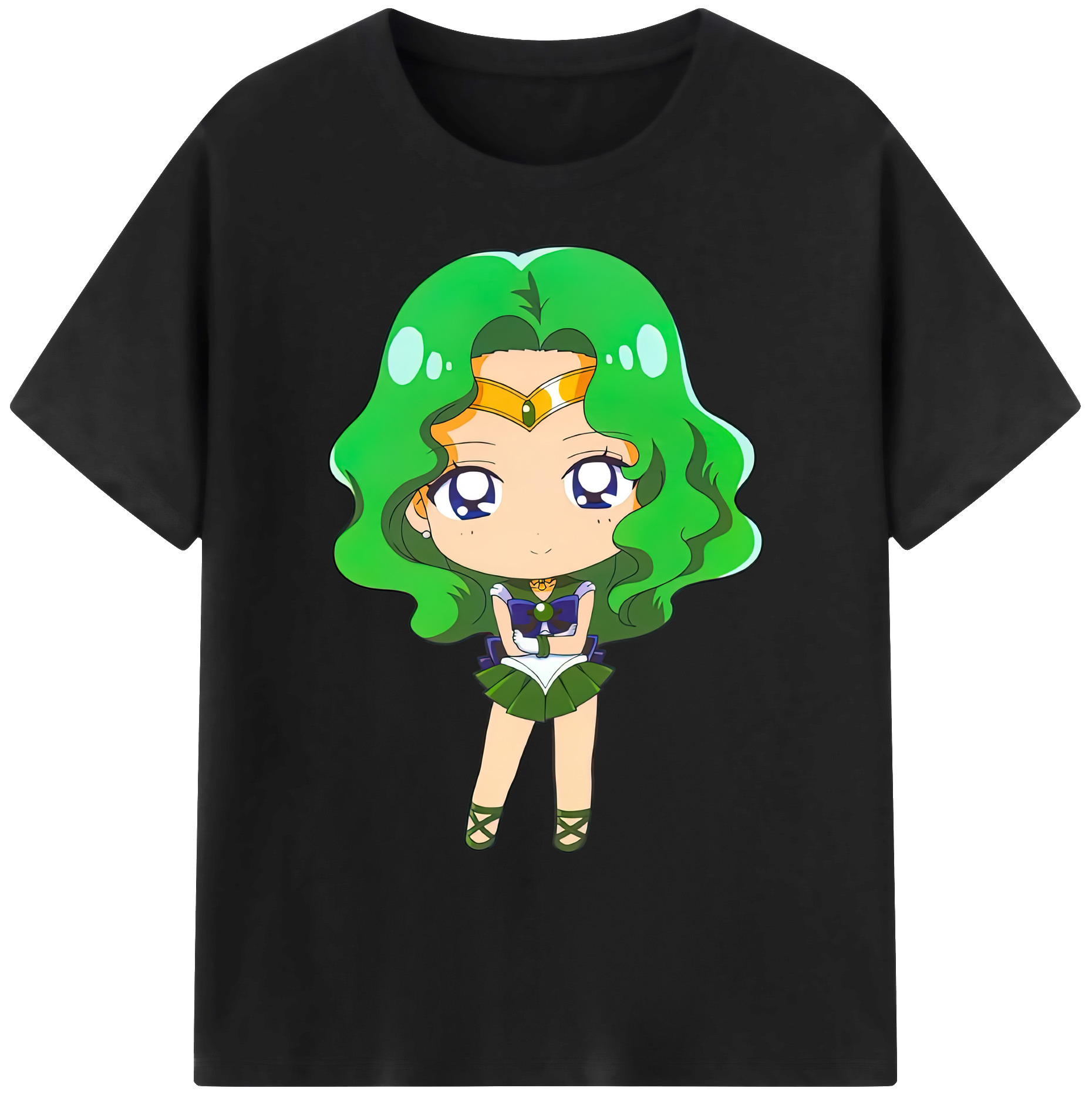 （画像用） 美少女戦士セーラームーン 海王 みちる（かいおう みちる） Sailor Moon Kaiou Michiru 綿100％ メンズ半袖Tシャツ｜肌触りやわらか＆通気性