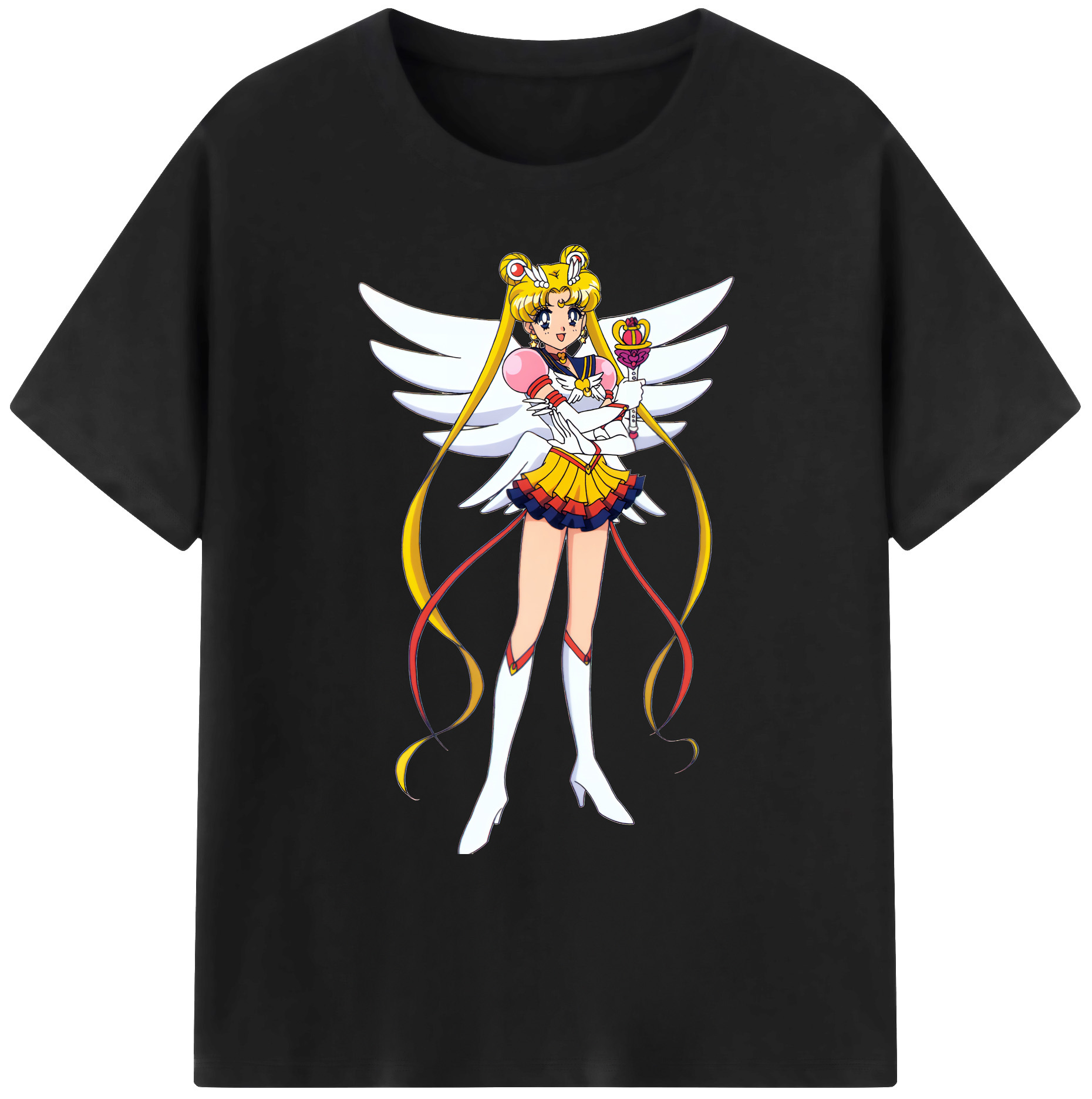 （画像用） 美少女戦士セーラームーン 月野 うさぎ つきの うさぎ Sailor Moon Tsukino Usagi 綿100％ メンズ半袖Tシャツ｜肌触りやわらか＆通気性