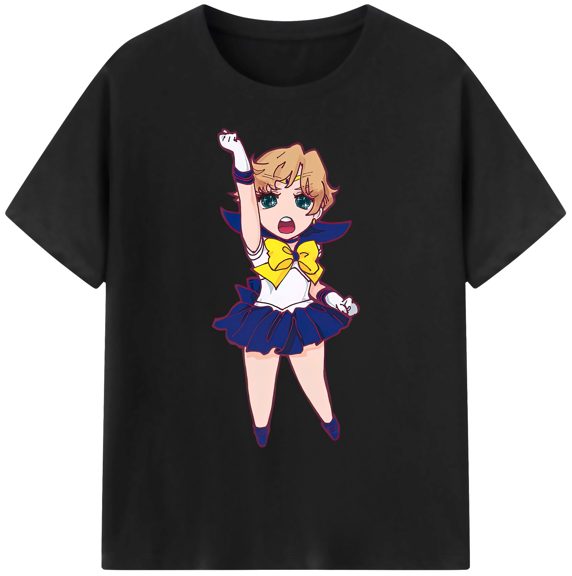 （画像用） 美少女戦士セーラームーン 天王はるか Sailor Moon Tenoh Haruka 綿100％ メンズ半袖Tシャツ｜肌触りやわらか＆通気性