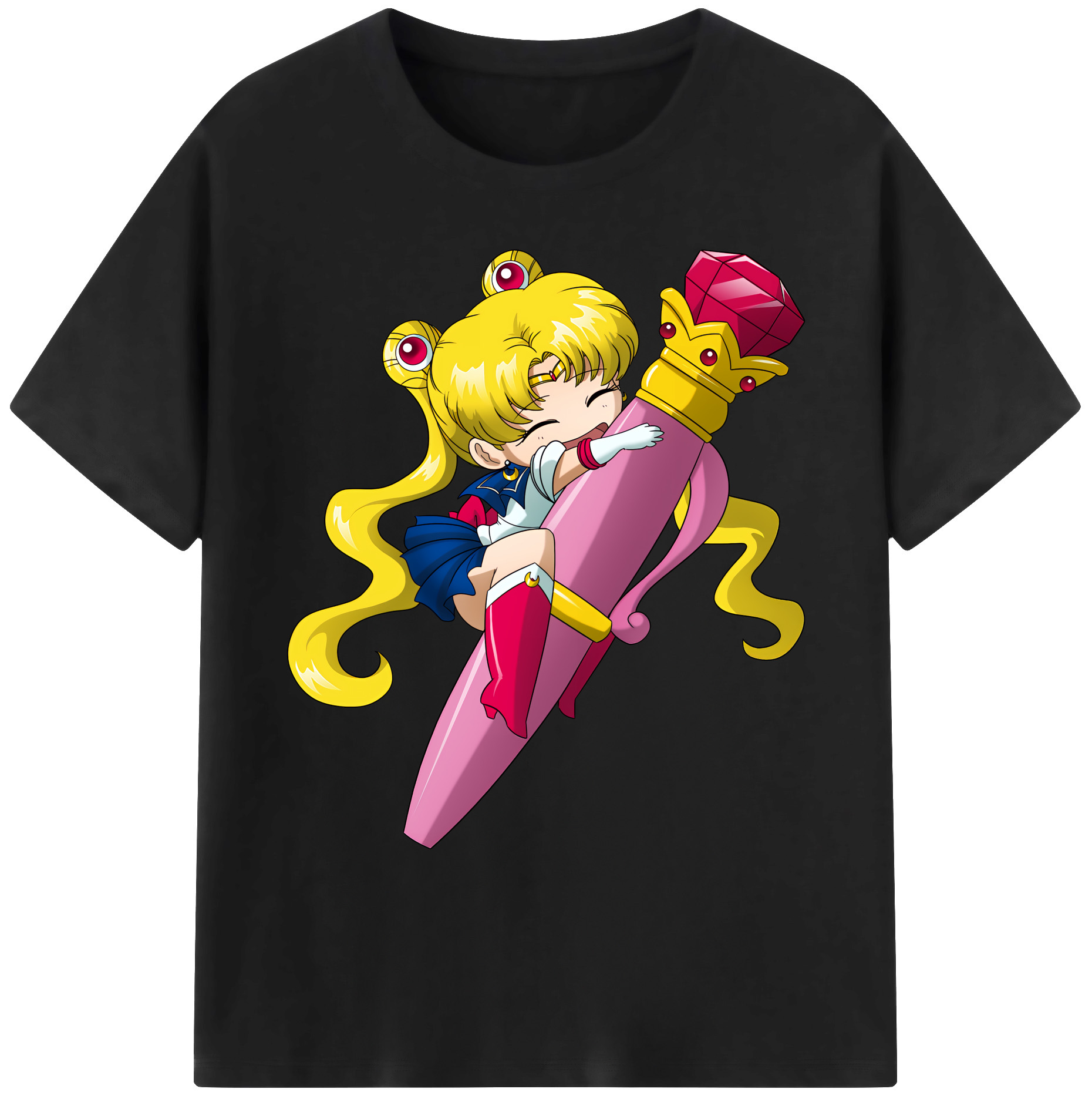 （画像用） 美少女戦士セーラームーン 月野 うさぎ つきの うさぎ Sailor Moon Tsukino Usagi 綿100％ メンズ半袖Tシャツ｜肌触りやわらか＆通気性
