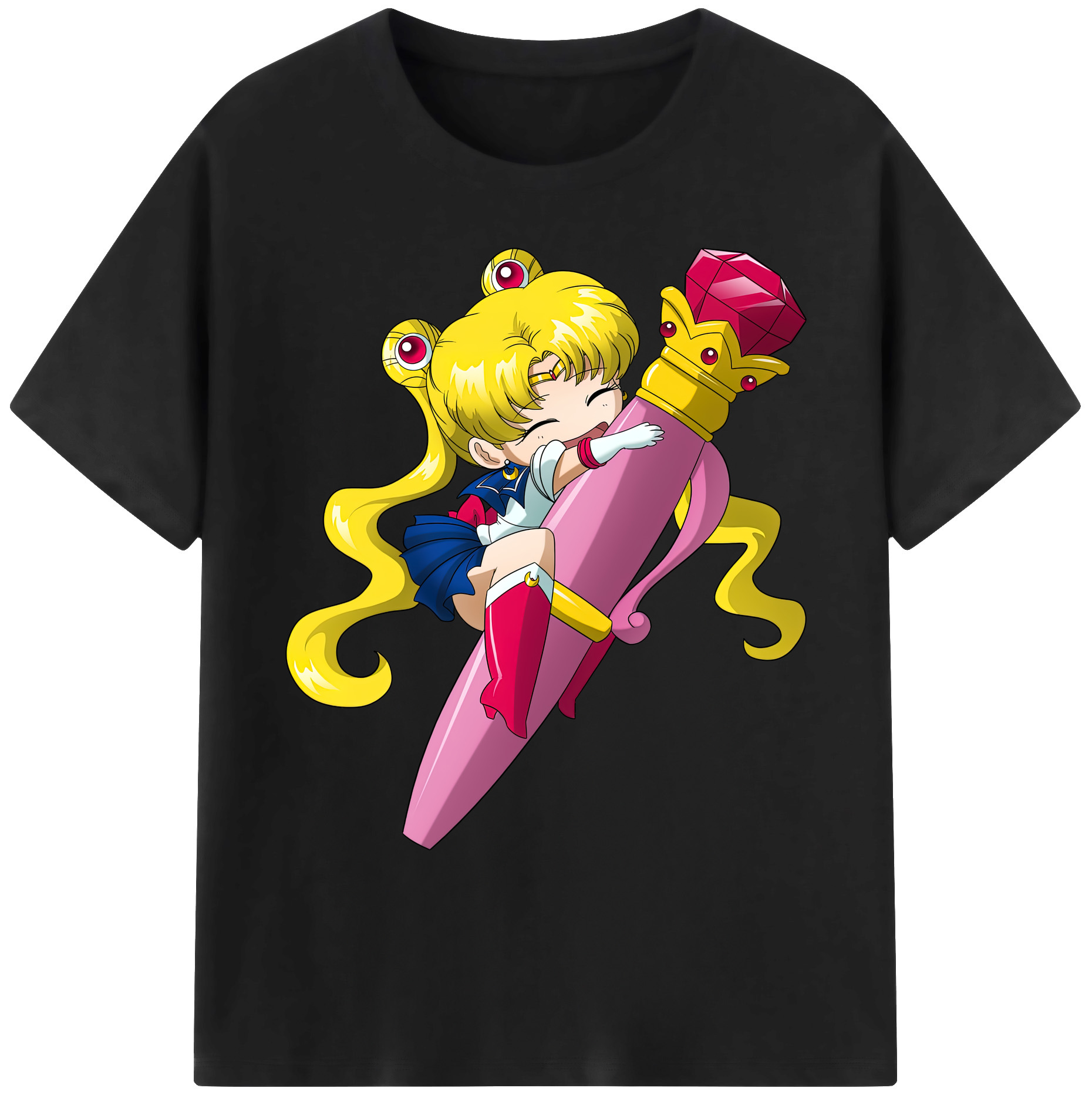 （画像用） 美少女戦士セーラームーン 月野 うさぎ つきの うさぎ Sailor Moon Tsukino Usagi 綿100％ メンズ半袖Tシャツ｜肌触りやわらか＆通気性