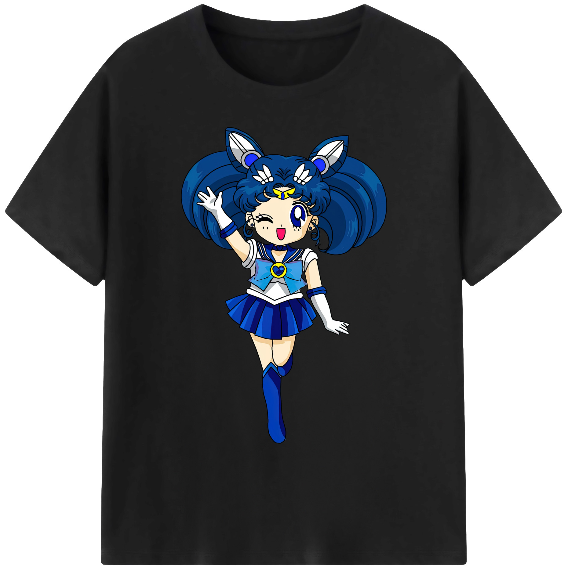 （画像用） 美少女戦士セーラームーン 水野 亜美 みずの あみ Sailor Moon Mizuno Ami 綿100％ メンズ半袖Tシャツ｜肌触りやわらか＆通気性