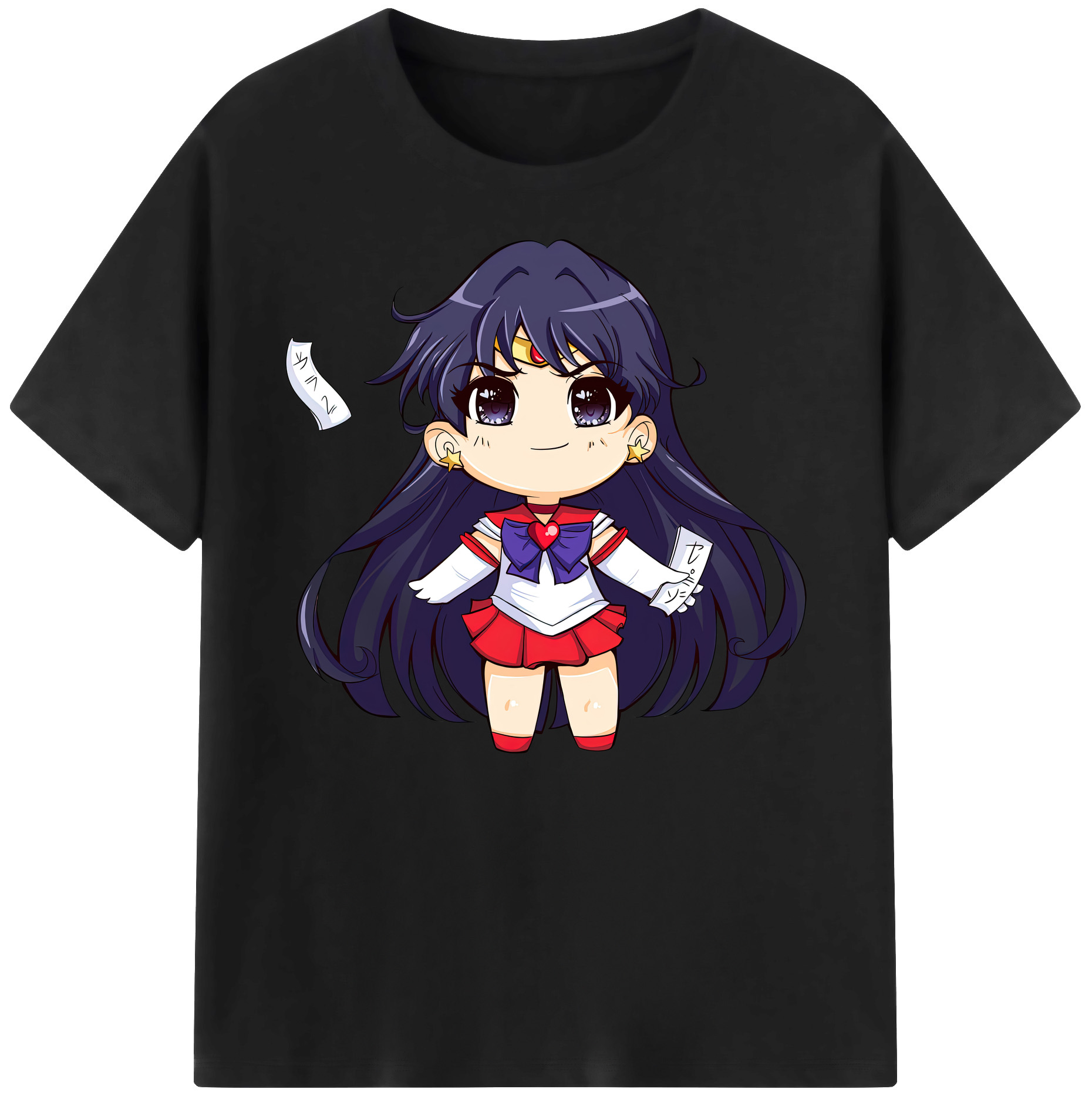 （画像用） 美少女戦士セーラームーン 火野レイ ひの レイ Sailor Moon Hino Rei （セーラーマーズ,Sailor Mars） 綿100％ メンズ半袖Tシャツ｜肌触りやわらか＆通気性