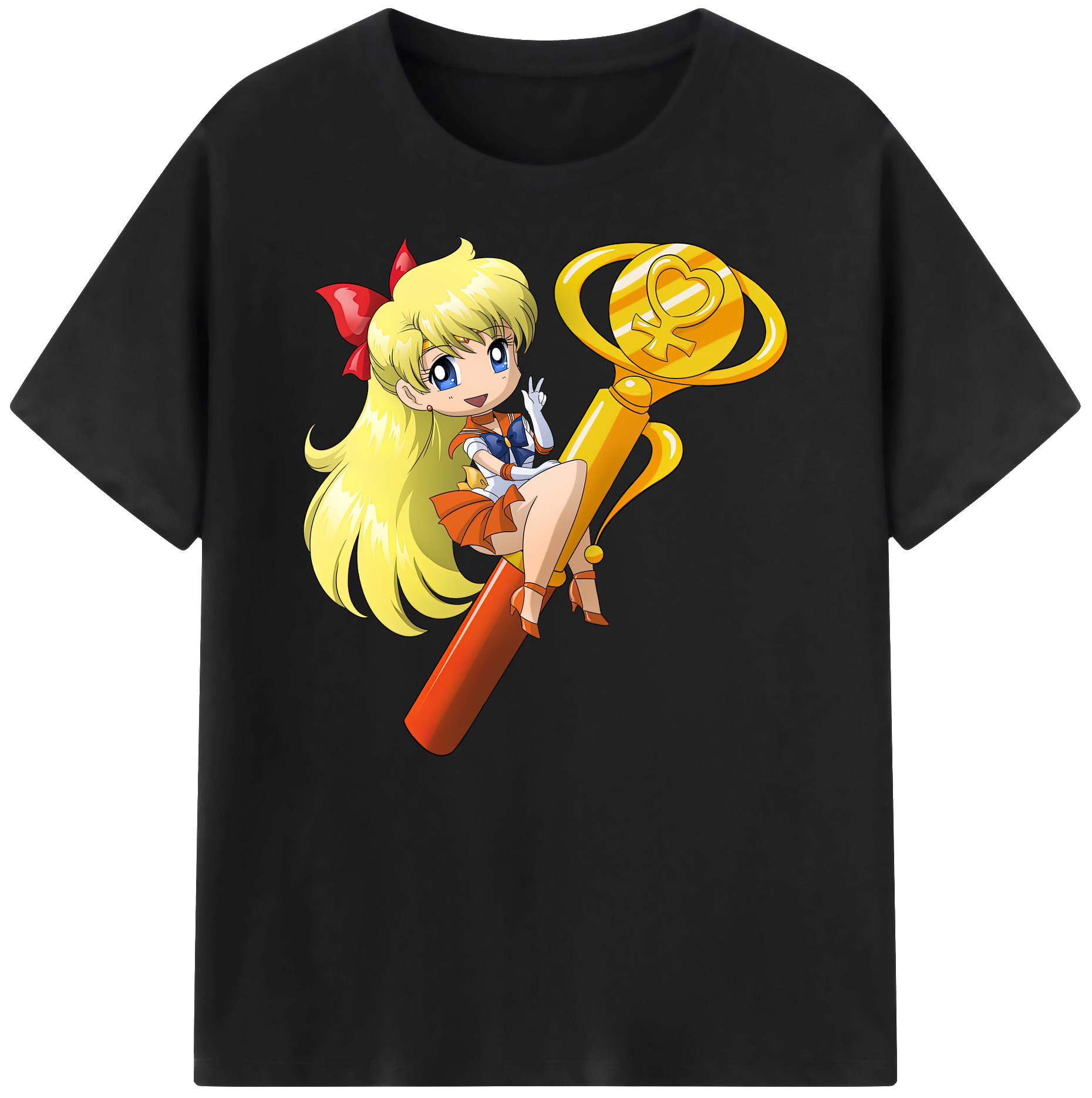 （画像用） 美少女戦士セーラームーン 愛野 美奈子 あいの みなこ Sailor Moon Aino Minako 綿100％ メンズ半袖Tシャツ｜肌触りやわらか＆通気性