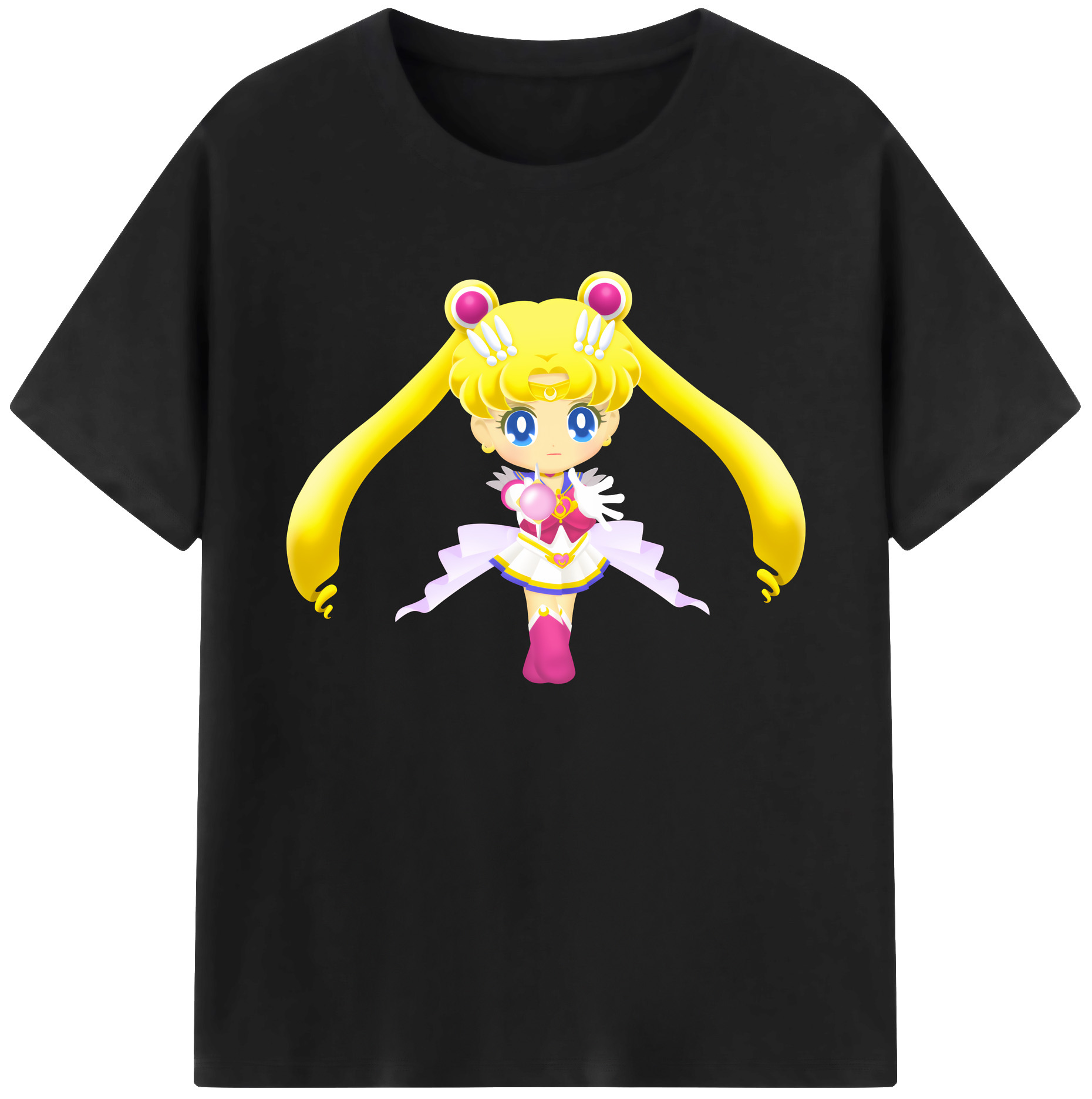 （画像用） 美少女戦士セーラームーン 月野 うさぎ つきの うさぎ Sailor Moon Tsukino Usagi 綿100％ メンズ半袖Tシャツ｜肌触りやわらか＆通気性