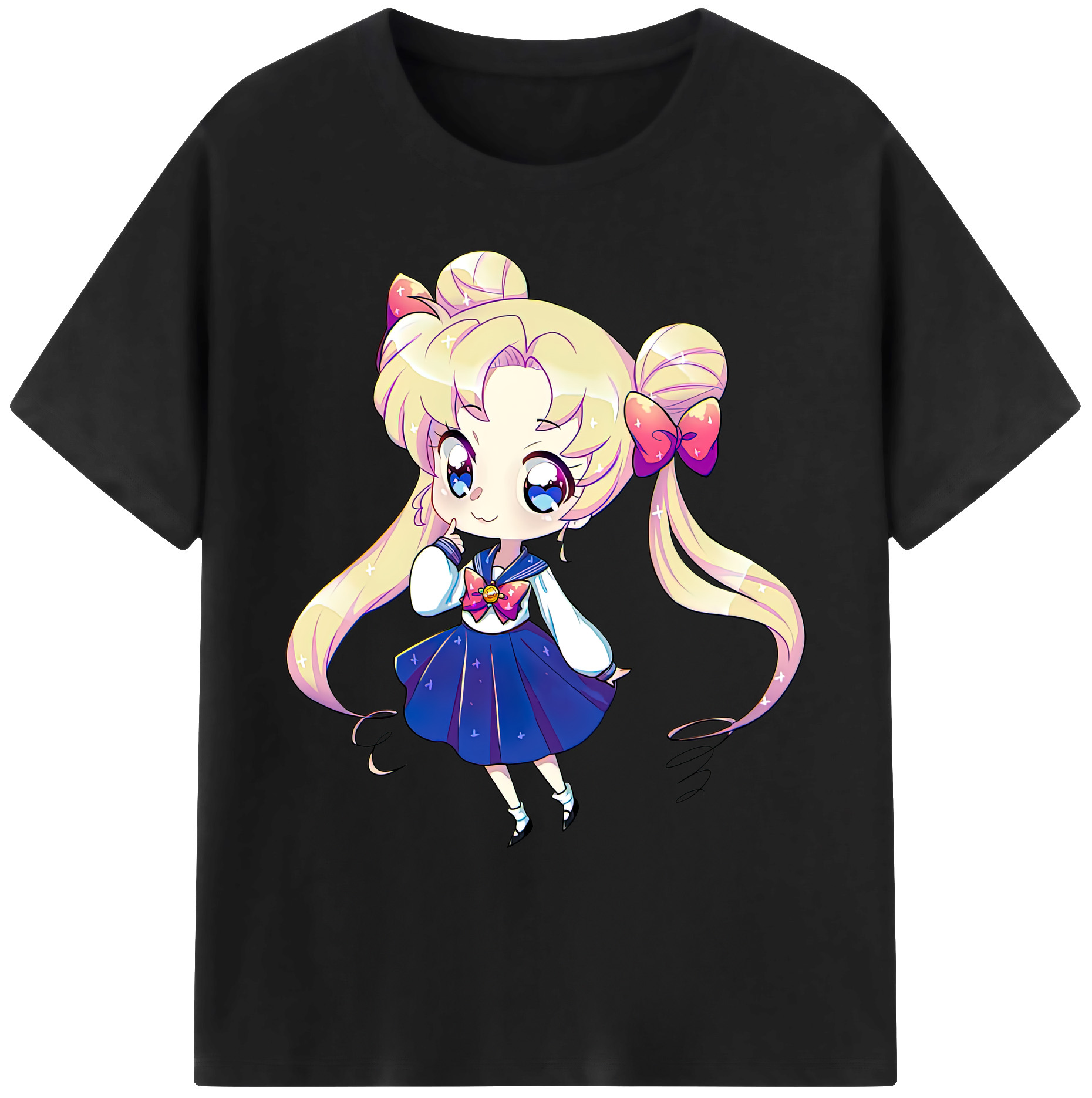 （画像用） 美少女戦士セーラームーン 月野 うさぎ つきの うさぎ Sailor Moon Tsukino Usagi 綿100％ メンズ半袖Tシャツ｜肌触りやわらか＆通気性