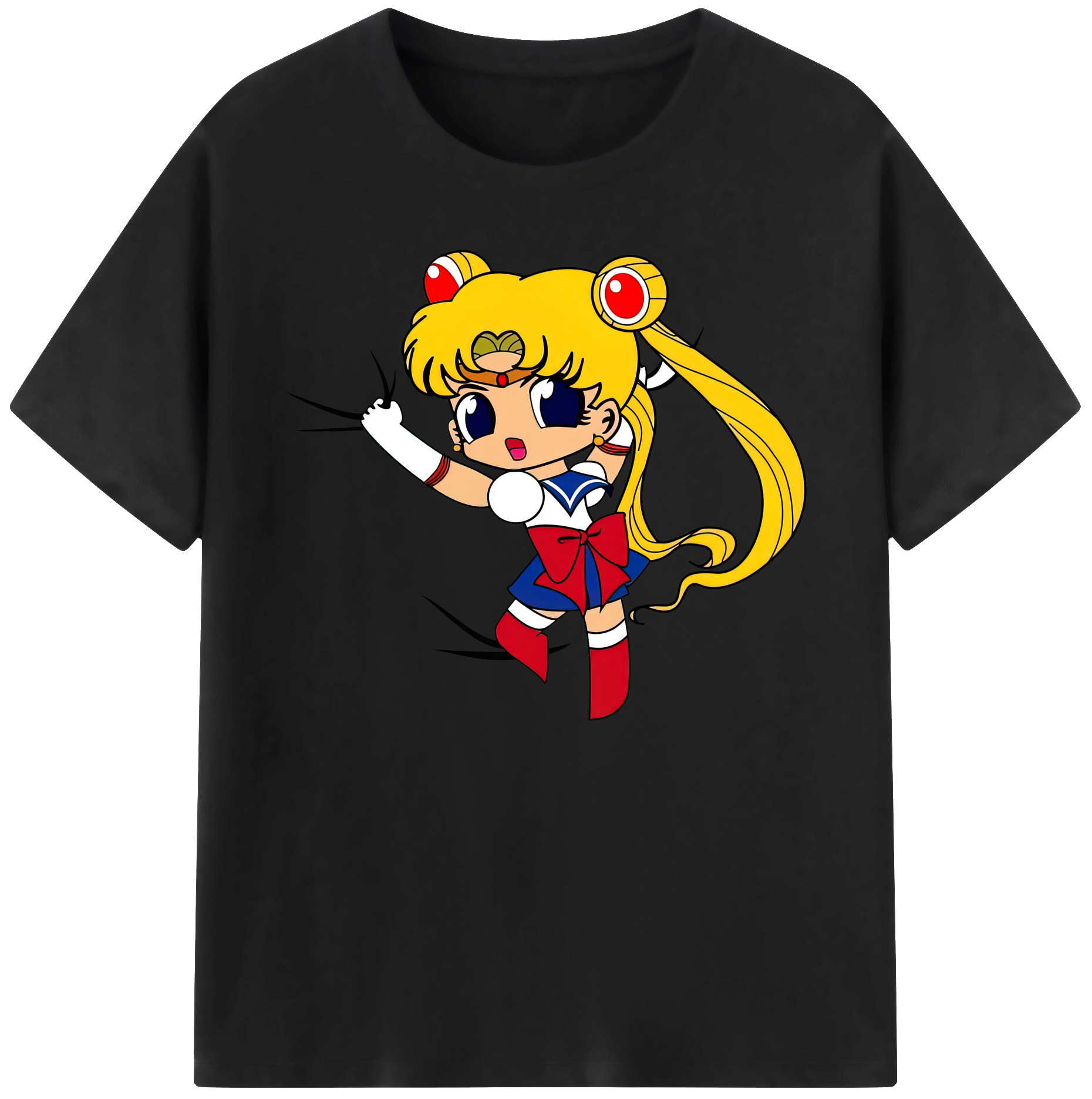 （画像用） 美少女戦士セーラームーン 月野 うさぎ つきの うさぎ Sailor Moon Tsukino Usagi 綿100％ メンズ半袖Tシャツ｜肌触りやわらか＆通気性