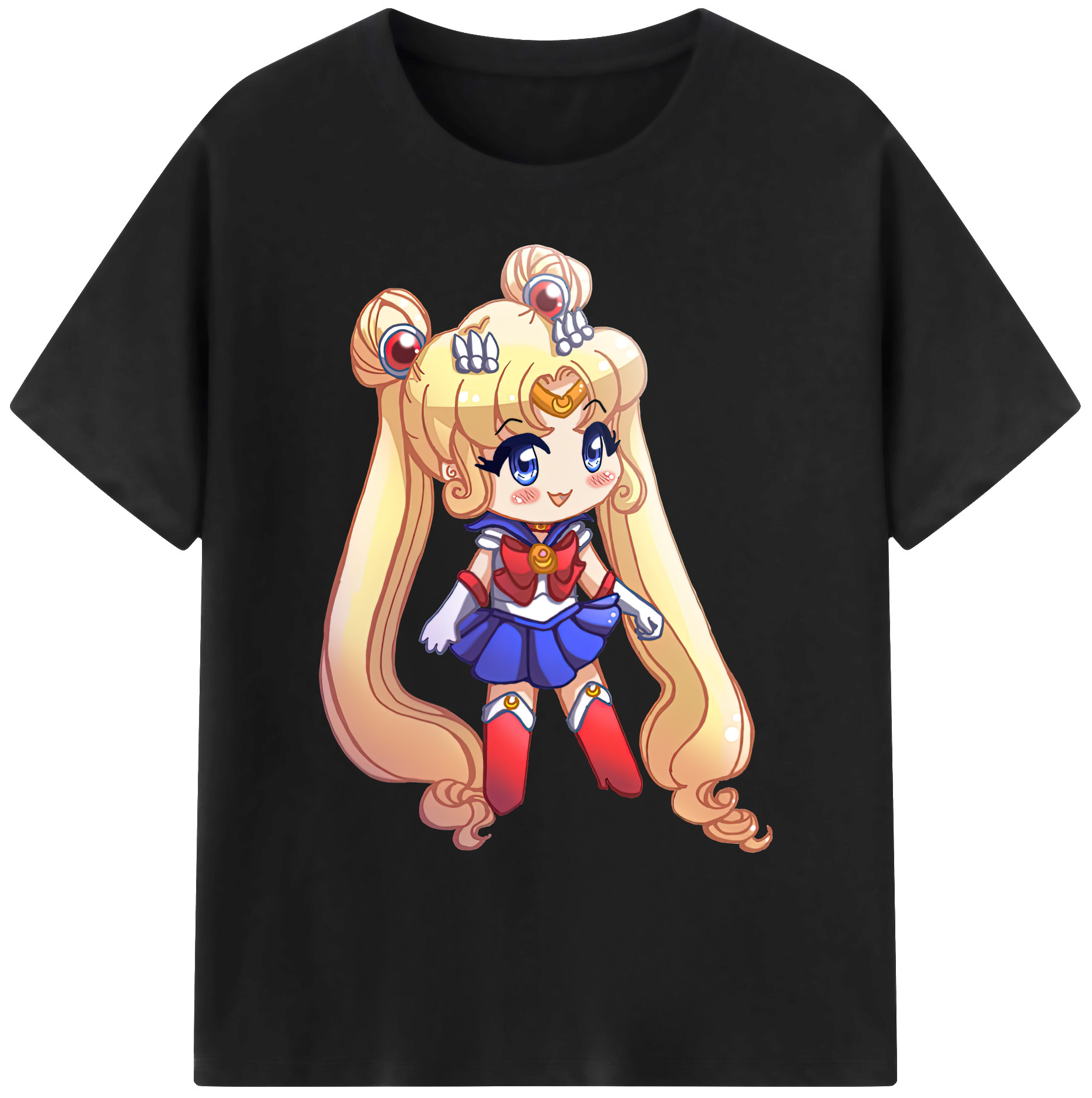 （画像用） 美少女戦士セーラームーン 月野 うさぎ つきの うさぎ Sailor Moon Tsukino Usagi 綿100％ メンズ半袖Tシャツ｜肌触りやわらか＆通気性