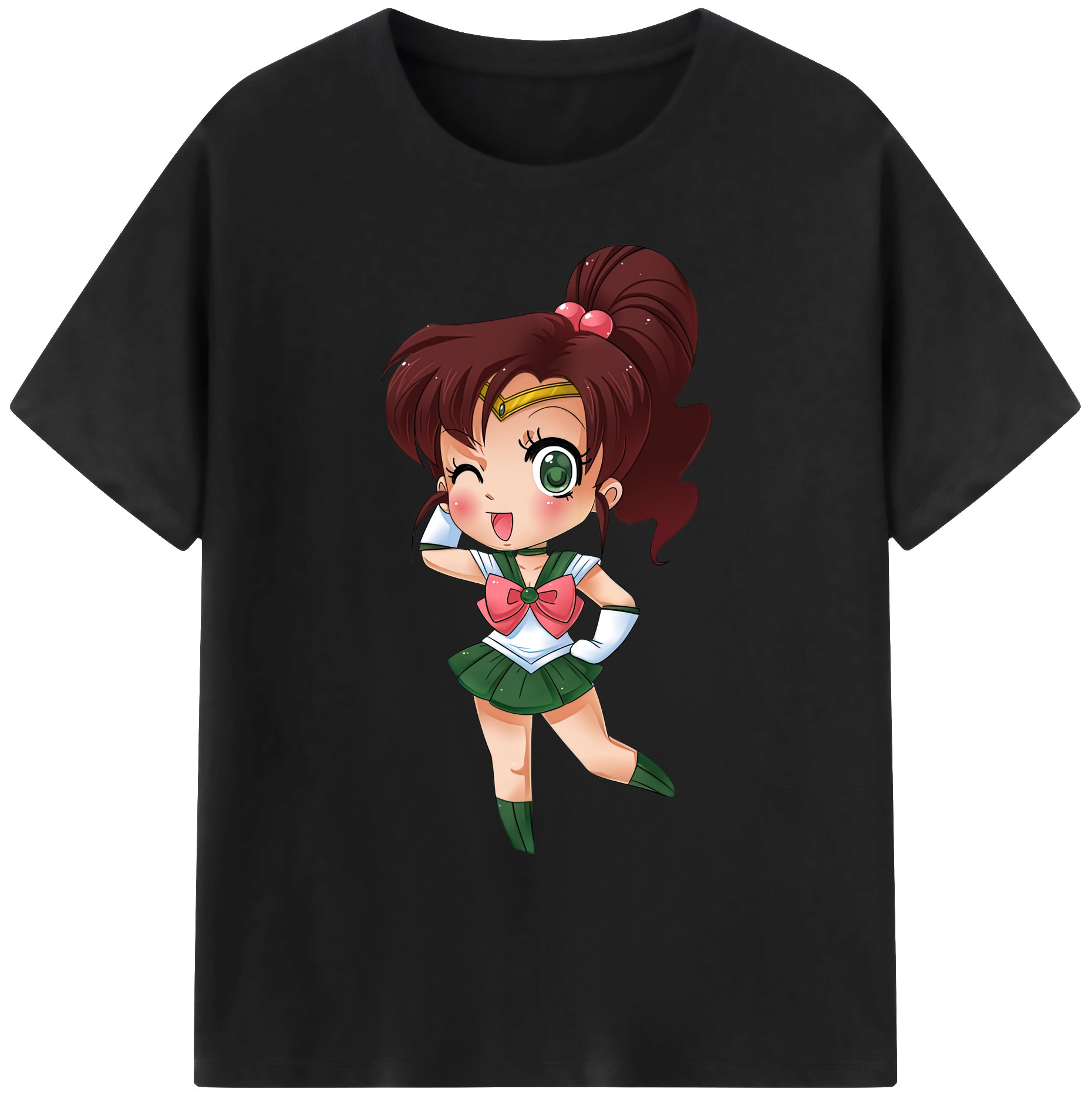 （画像用） 美少女戦士セーラームーン 木野 まこと きの まこと Sailor Moon Kino Makoto （セーラージュピター；Sailor Jupiter） 綿100％ メンズ半袖Tシャツ｜肌触りやわらか＆通気性