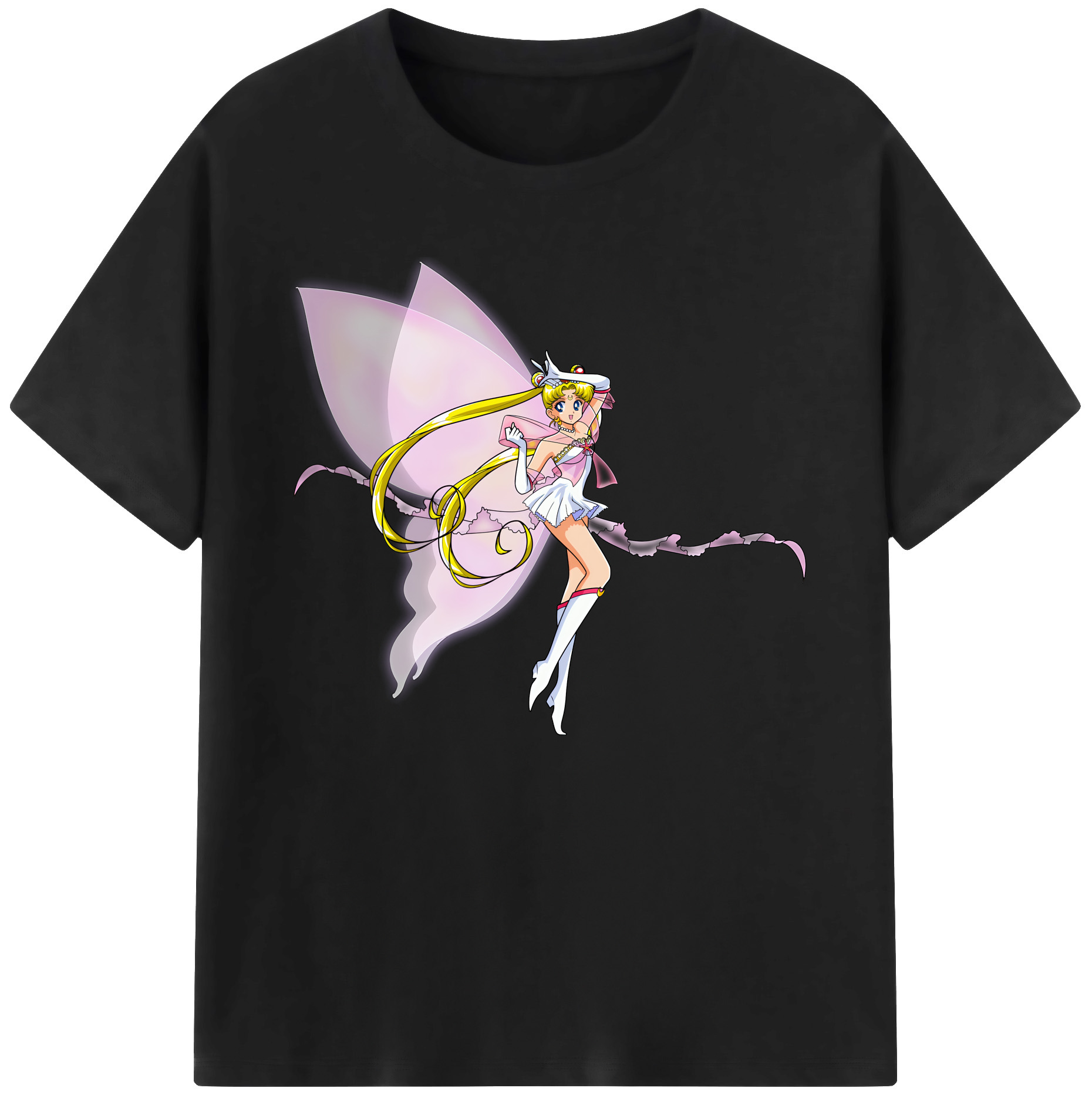 （画像用） 美少女戦士セーラームーン 月野 うさぎ つきの うさぎ Sailor Moon Tsukino Usagi 綿100％ メンズ半袖Tシャツ｜肌触りやわらか＆通気性
