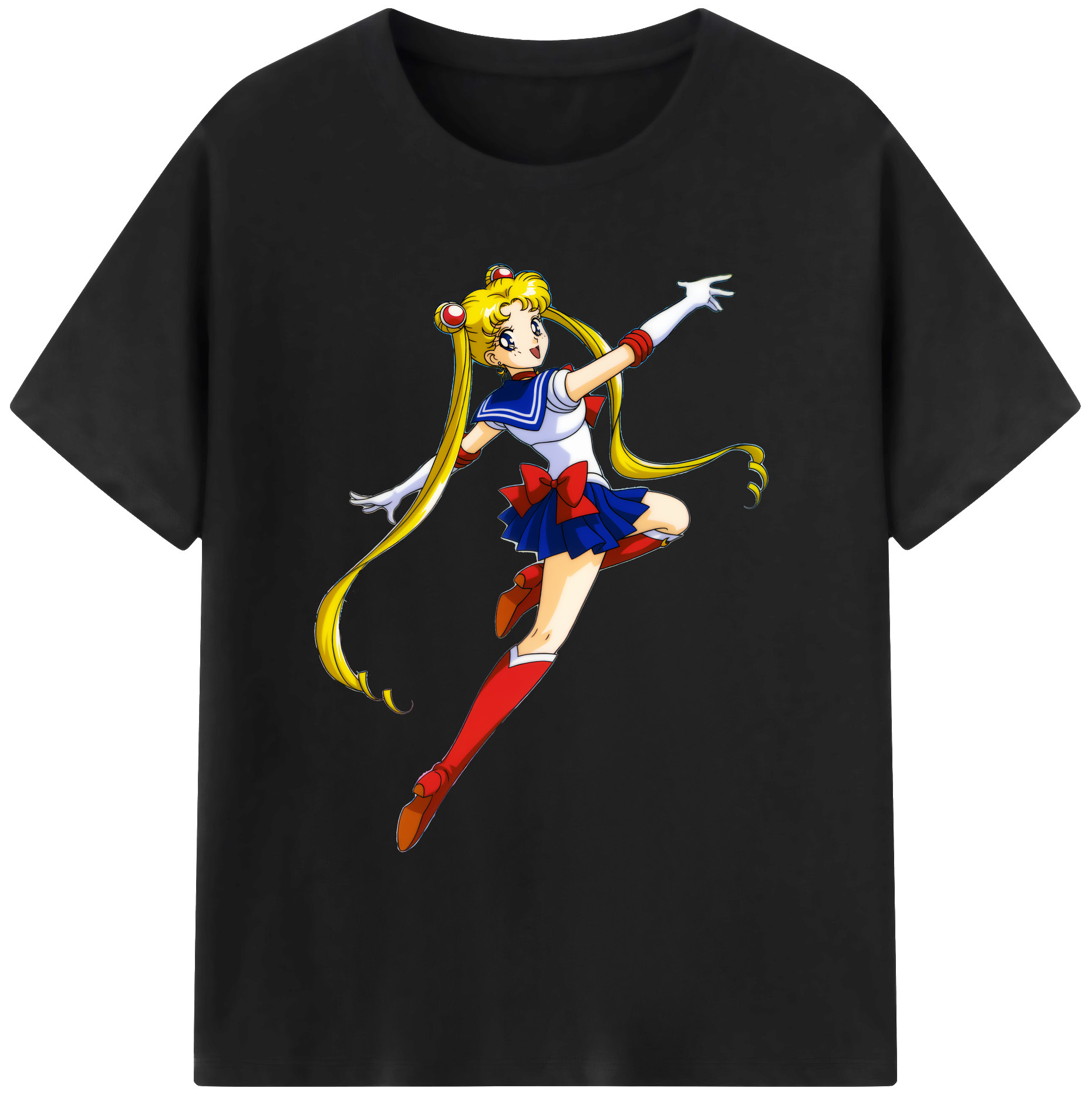 （画像用） 美少女戦士セーラームーン 月野 うさぎ つきの うさぎ Sailor Moon Tsukino Usagi 綿100％ メンズ半袖Tシャツ｜肌触りやわらか＆通気性