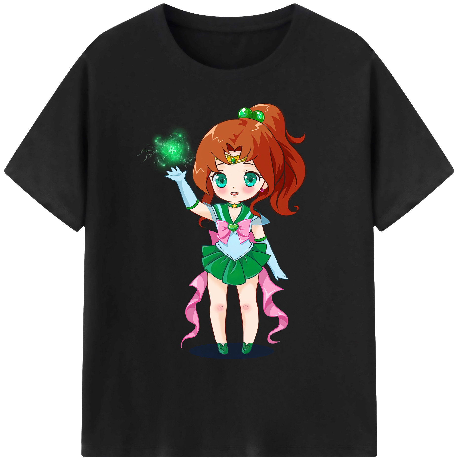 （画像用） 美少女戦士セーラームーン 木野 まこと きの まこと Sailor Moon Kino Makoto （セーラージュピター；Sailor Jupiter） 綿100％ メンズ半袖Tシャツ｜肌触りやわらか＆通気性