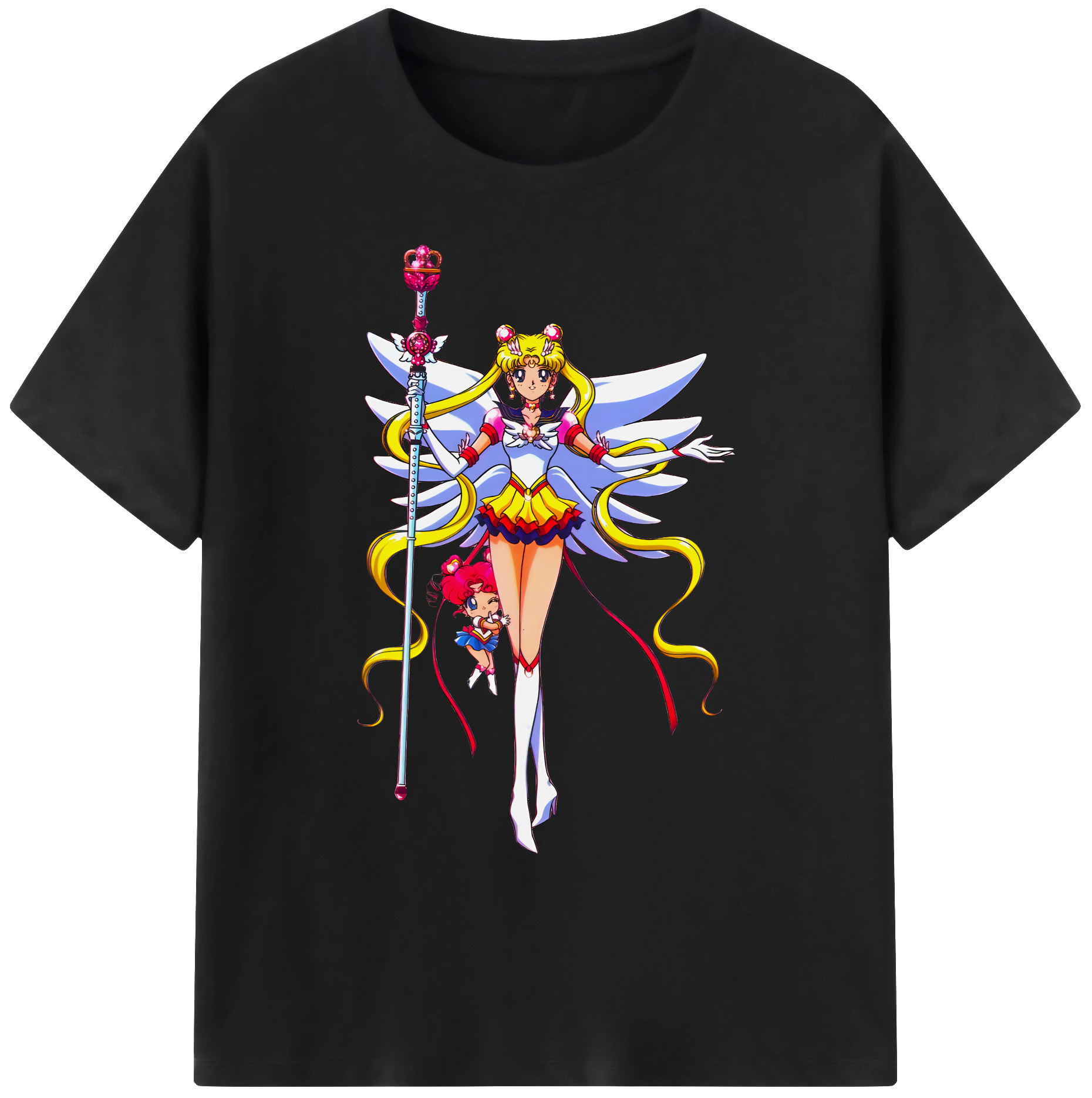 （画像用） 美少女戦士セーラームーン 月野 うさぎ つきの うさぎ Sailor Moon Tsukino Usagi 綿100％ メンズ半袖Tシャツ｜肌触りやわらか＆通気性