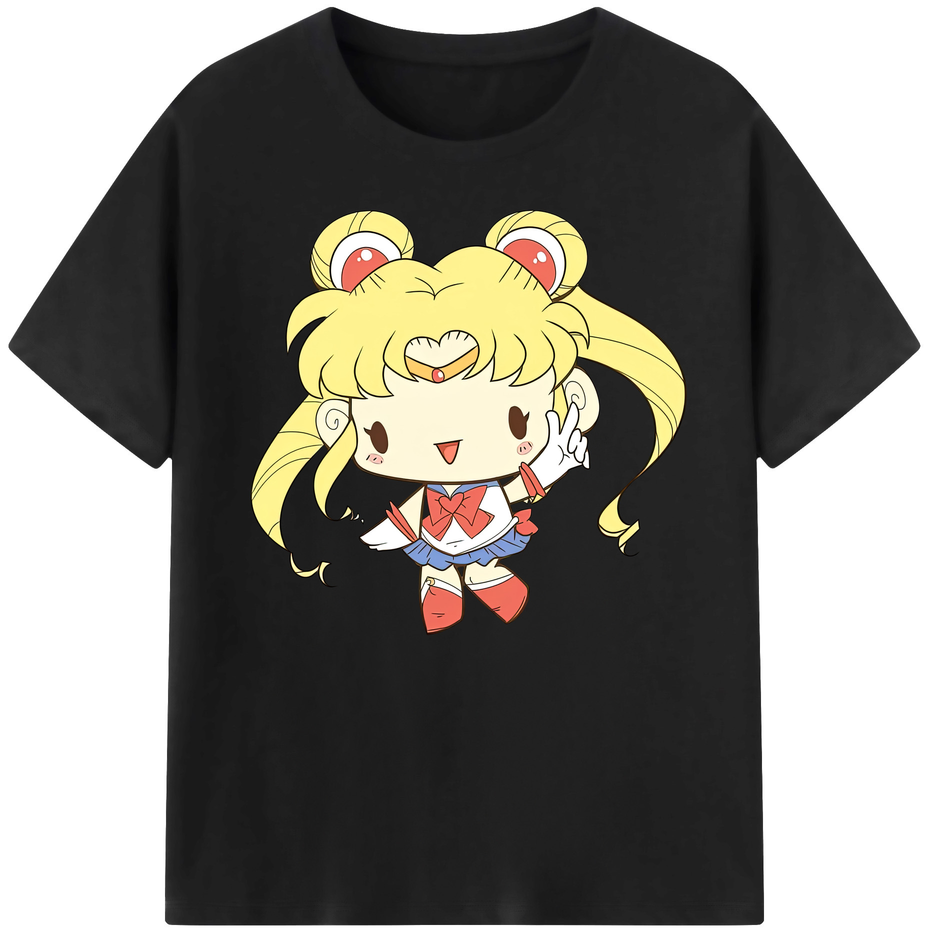 （画像用） 美少女戦士セーラームーン 月野 うさぎ つきの うさぎ Sailor Moon Tsukino Usagi 綿100％ メンズ半袖Tシャツ｜肌触りやわらか＆通気性