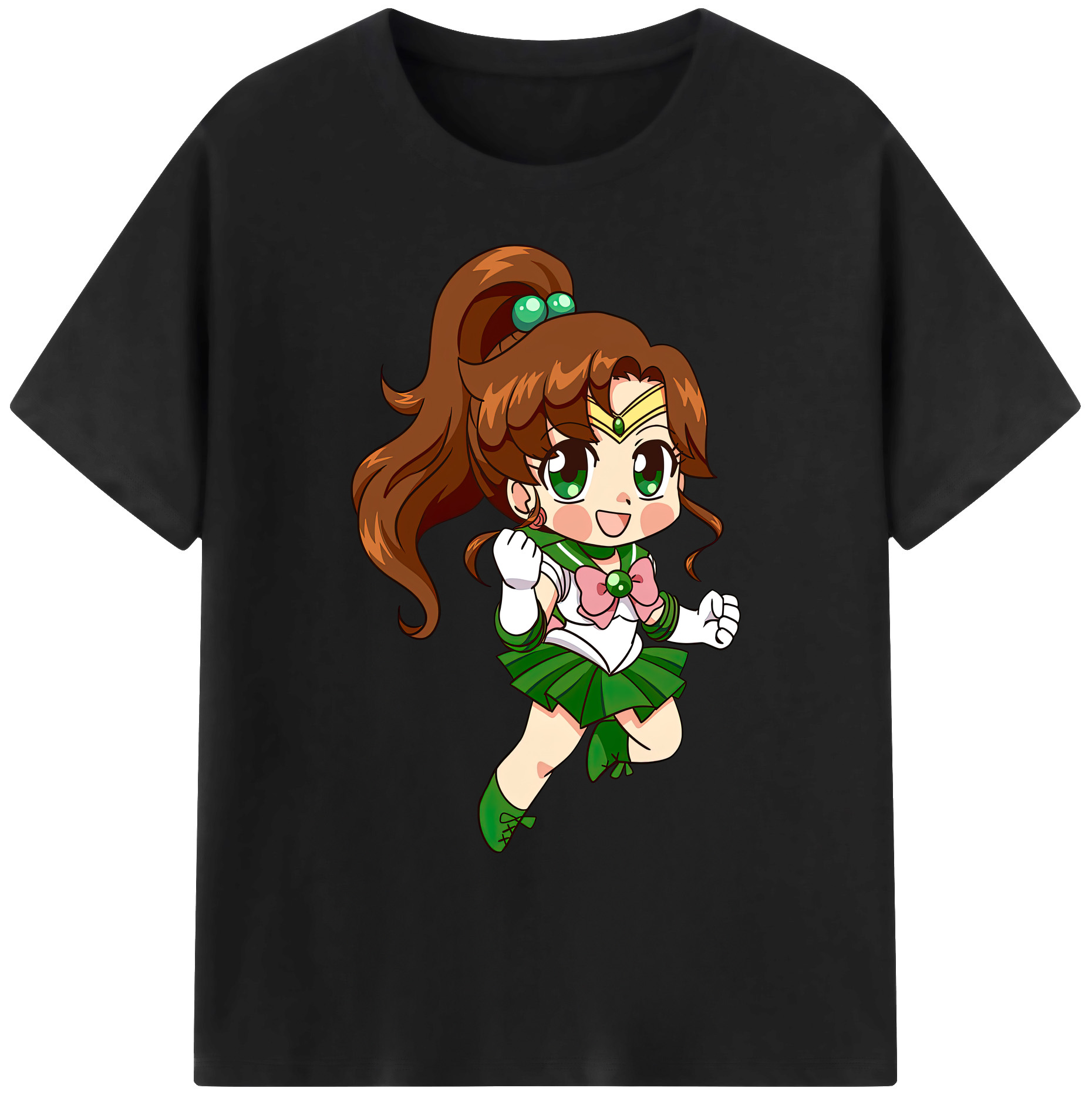 （画像用） 美少女戦士セーラームーン 木野 まこと きの まこと Sailor Moon Kino Makoto （セーラージュピター；Sailor Jupiter） 綿100％ メンズ半袖Tシャツ｜肌触りやわらか＆通気性