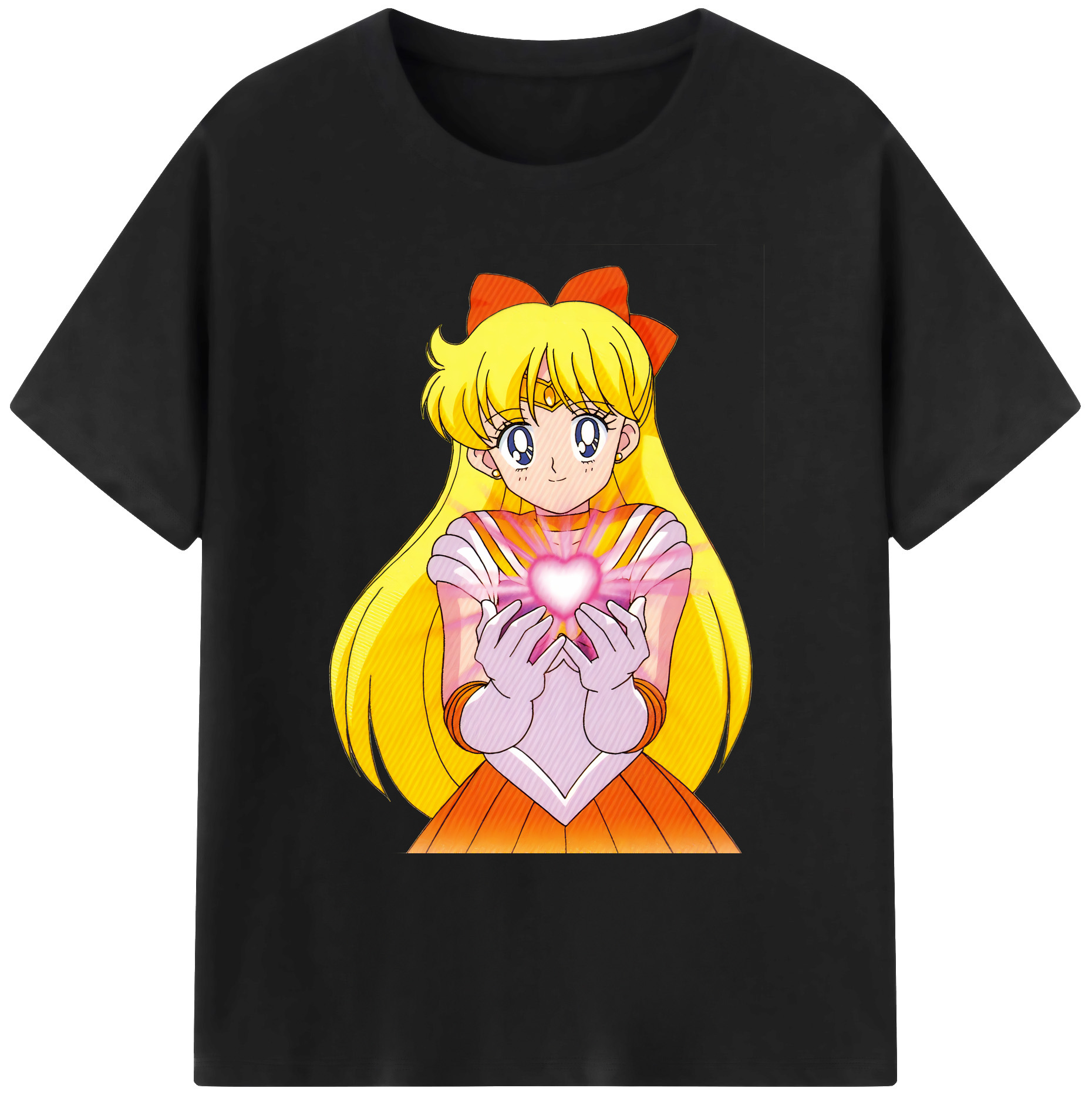 （画像用） 美少女戦士セーラームーン 愛野 美奈子 あいの みなこ Sailor Moon Aino Minako 綿100％ メンズ半袖Tシャツ｜肌触りやわらか＆通気性