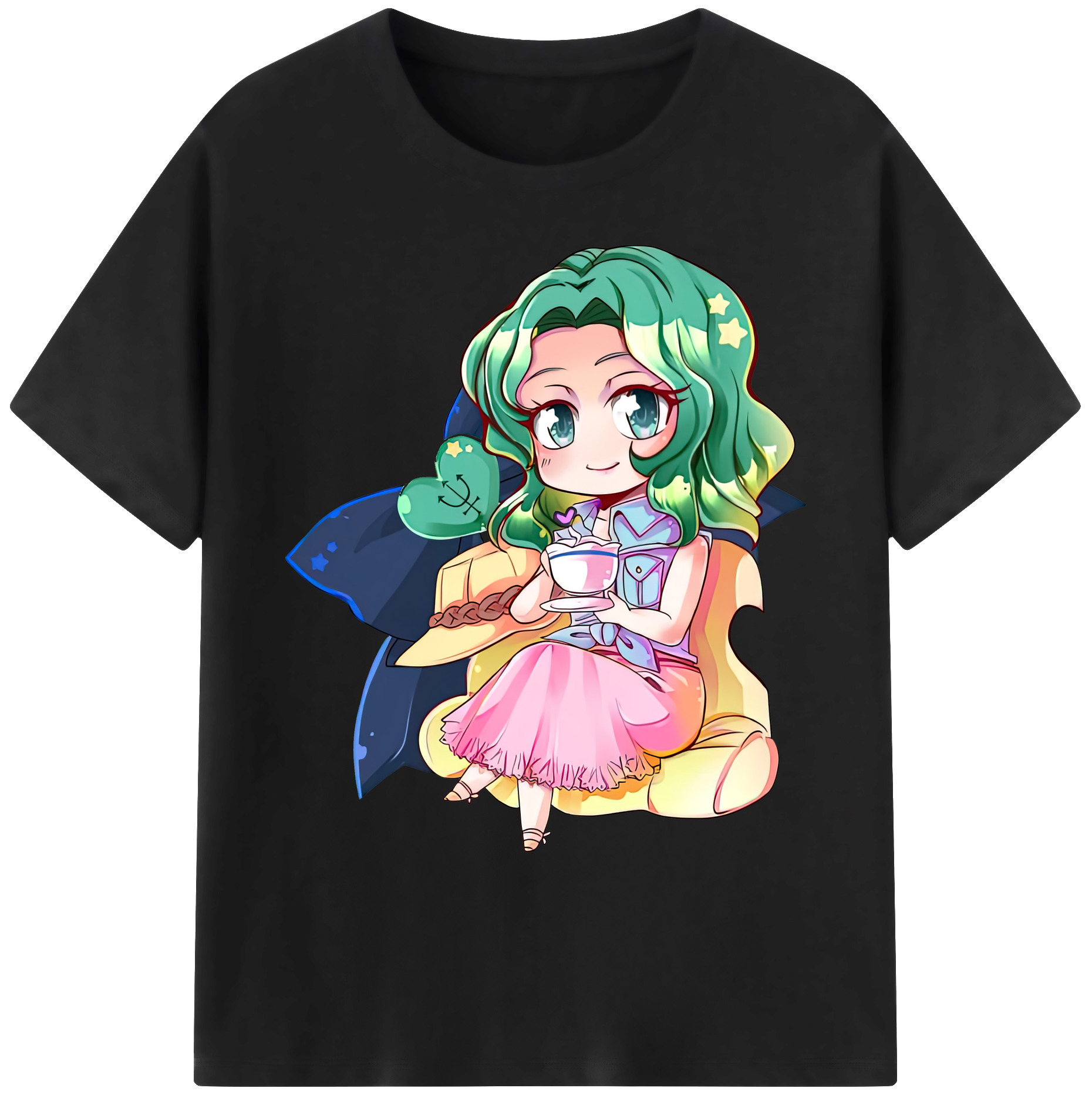 （画像用） 美少女戦士セーラームーン 海王 みちる（かいおう みちる） Sailor Moon Kaiou Michiru 綿100％ メンズ半袖Tシャツ｜肌触りやわらか＆通気性