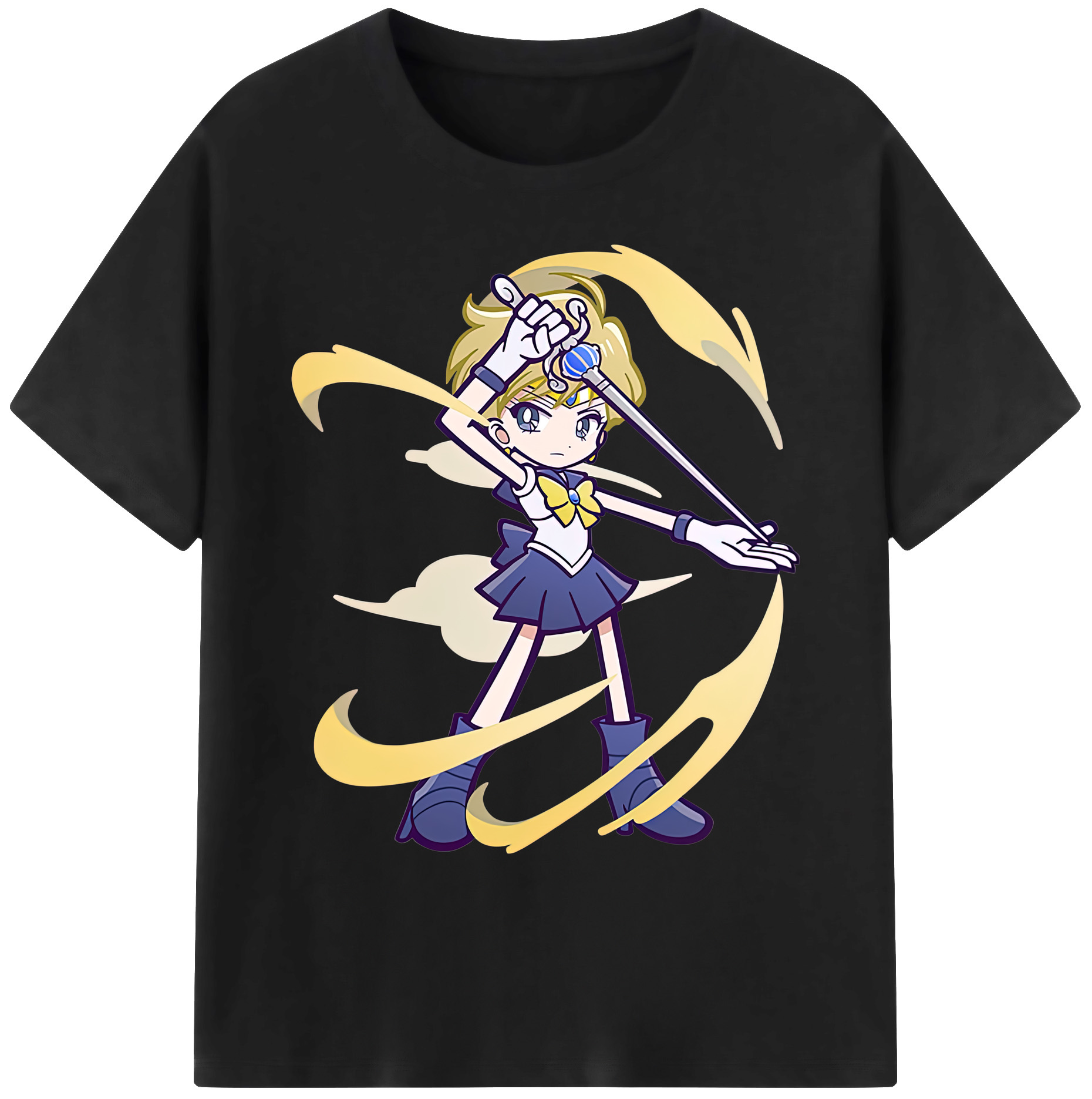 （画像用） 美少女戦士セーラームーン 天王はるか Sailor Moon Tenoh Haruka 綿100％ メンズ半袖Tシャツ｜肌触りやわらか＆通気性