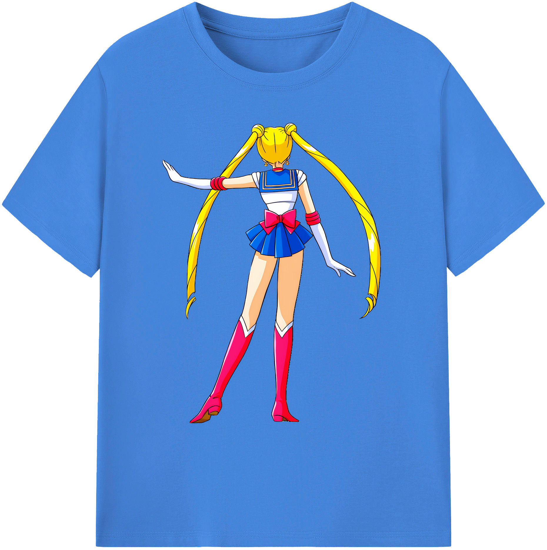 （画像用） 美少女戦士セーラームーン 月野 うさぎ つきの うさぎ Sailor Moon Tsukino Usagi 綿100％ メンズ半袖Tシャツ｜肌触りやわらか＆通気性