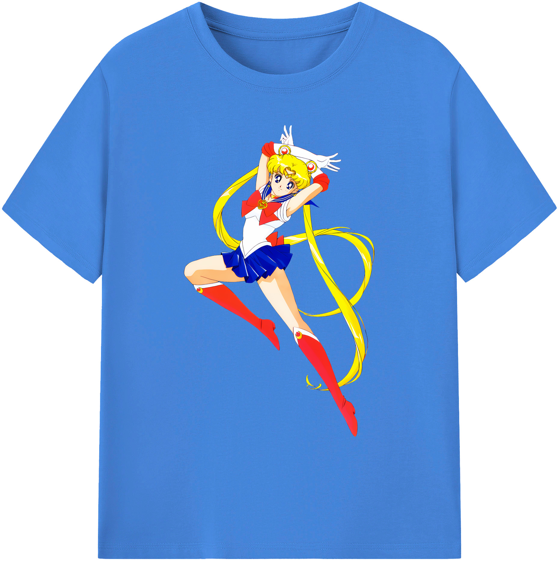 （画像用） 美少女戦士セーラームーン 月野 うさぎ つきの うさぎ Sailor Moon Tsukino Usagi 綿100％ メンズ半袖Tシャツ｜肌触りやわらか＆通気性