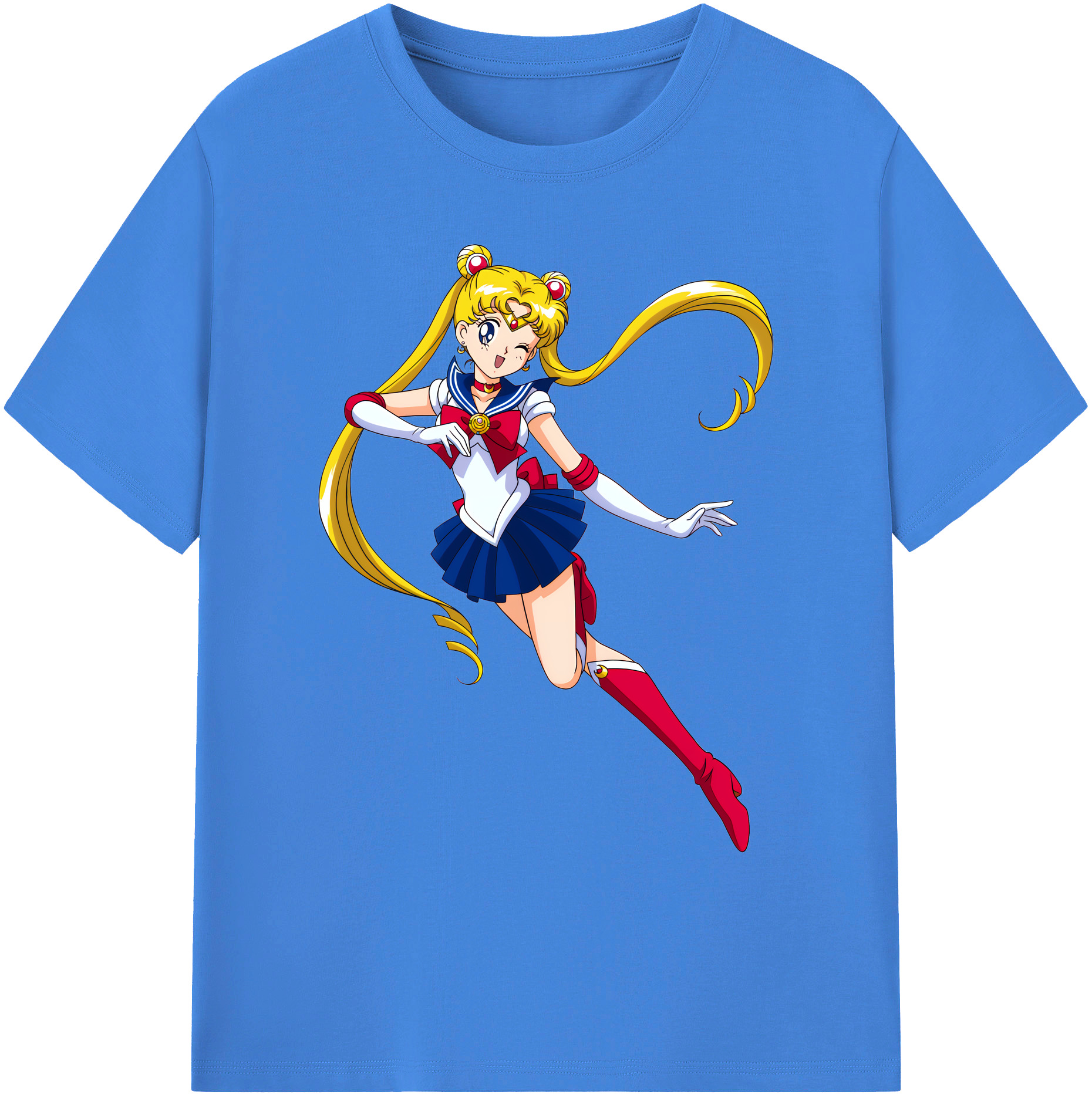 （画像用） 美少女戦士セーラームーン 月野 うさぎ つきの うさぎ Sailor Moon Tsukino Usagi 綿100％ メンズ半袖Tシャツ｜肌触りやわらか＆通気性