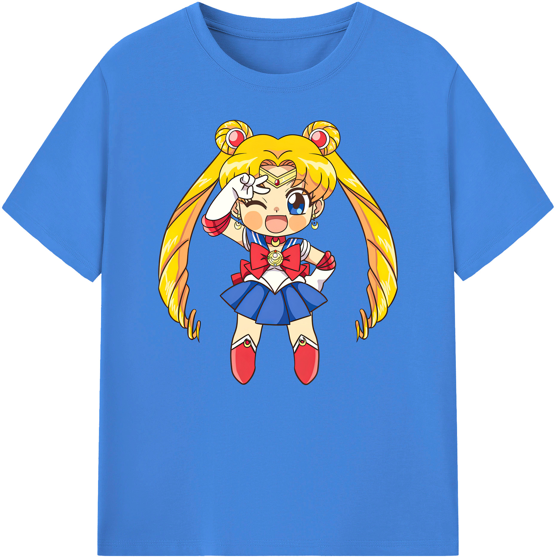 （画像用） 美少女戦士セーラームーン 月野 うさぎ つきの うさぎ Sailor Moon Tsukino Usagi 綿100％ メンズ半袖Tシャツ｜肌触りやわらか＆通気性