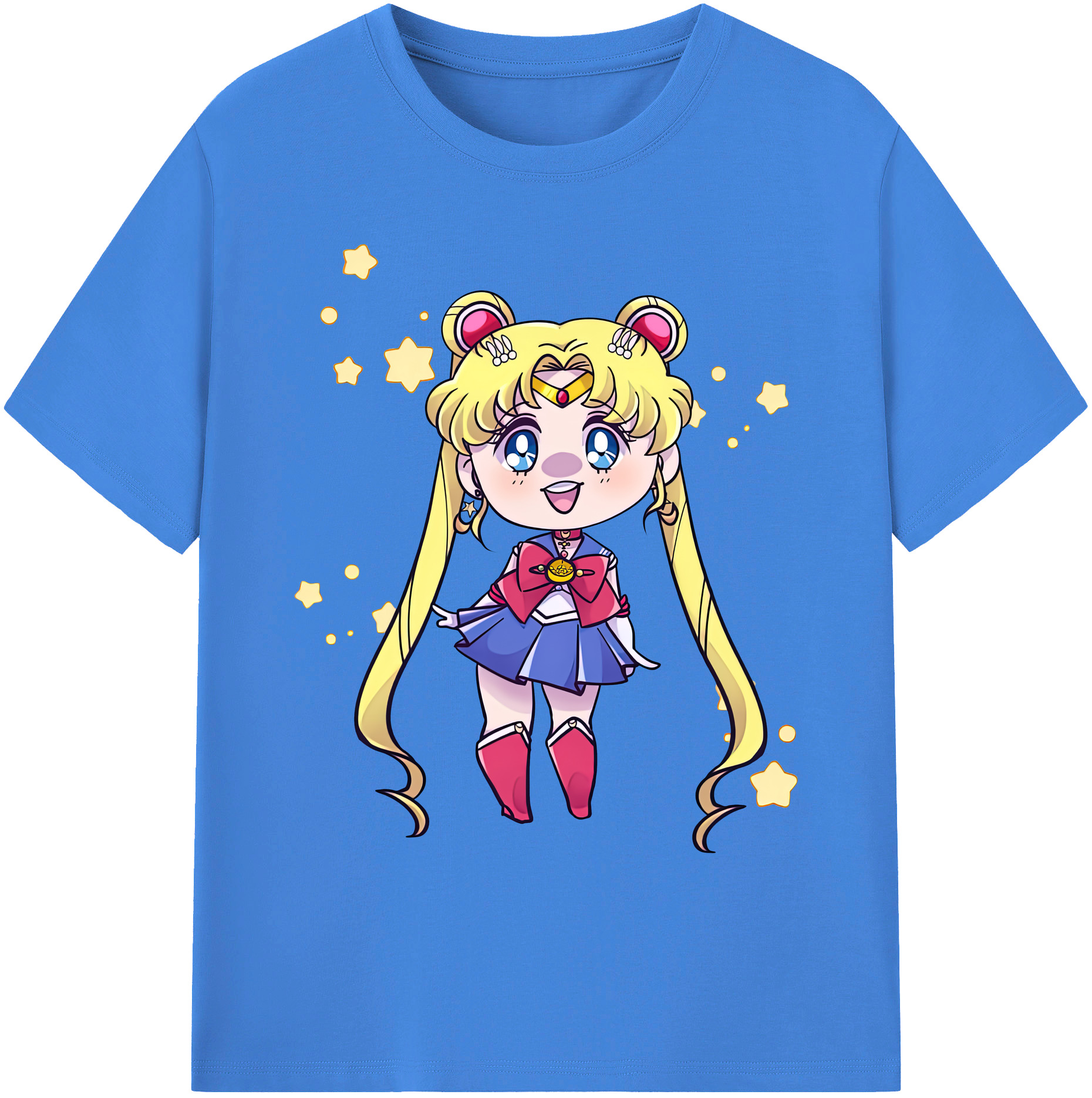 （画像用） 美少女戦士セーラームーン 月野 うさぎ つきの うさぎ Sailor Moon Tsukino Usagi 綿100％ メンズ半袖Tシャツ｜肌触りやわらか＆通気性
