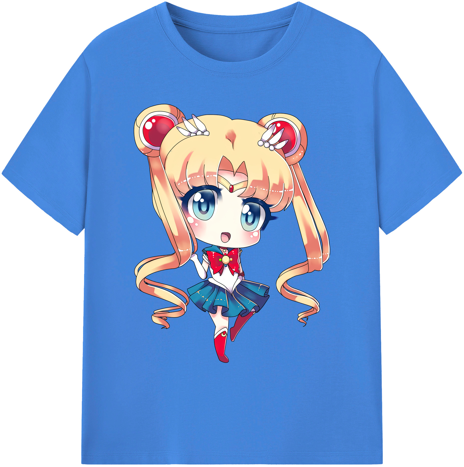 （画像用） 美少女戦士セーラームーン 月野 うさぎ つきの うさぎ Sailor Moon Tsukino Usagi 綿100％ メンズ半袖Tシャツ｜肌触りやわらか＆通気性