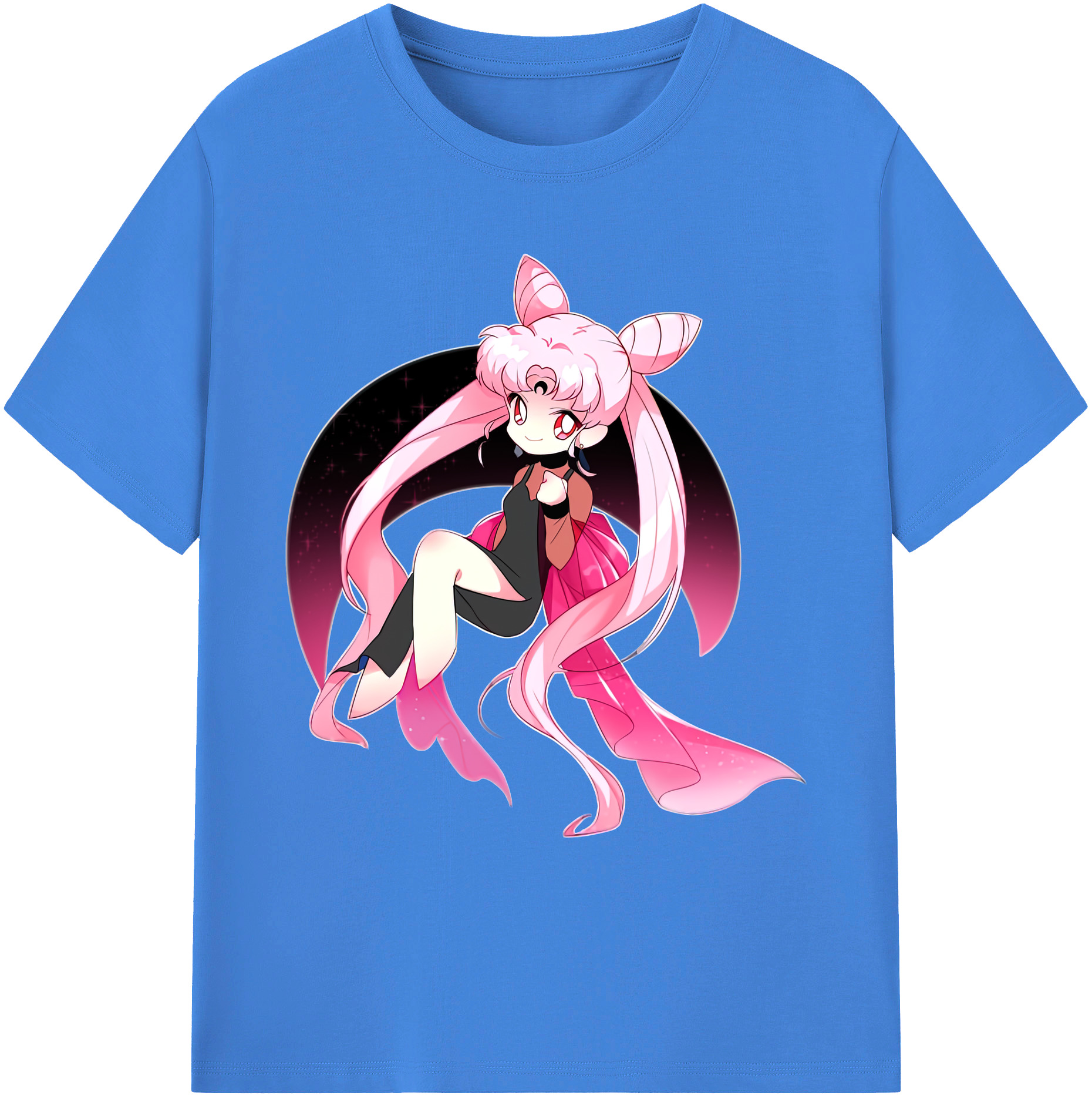 （画像用） 美少女戦士セーラームーン ちびうさ Sailor Moon Chibiusa Tsukino Usagi Small Lady Serenity 綿100％ メンズ半袖Tシャツ｜肌触りやわらか＆通気性