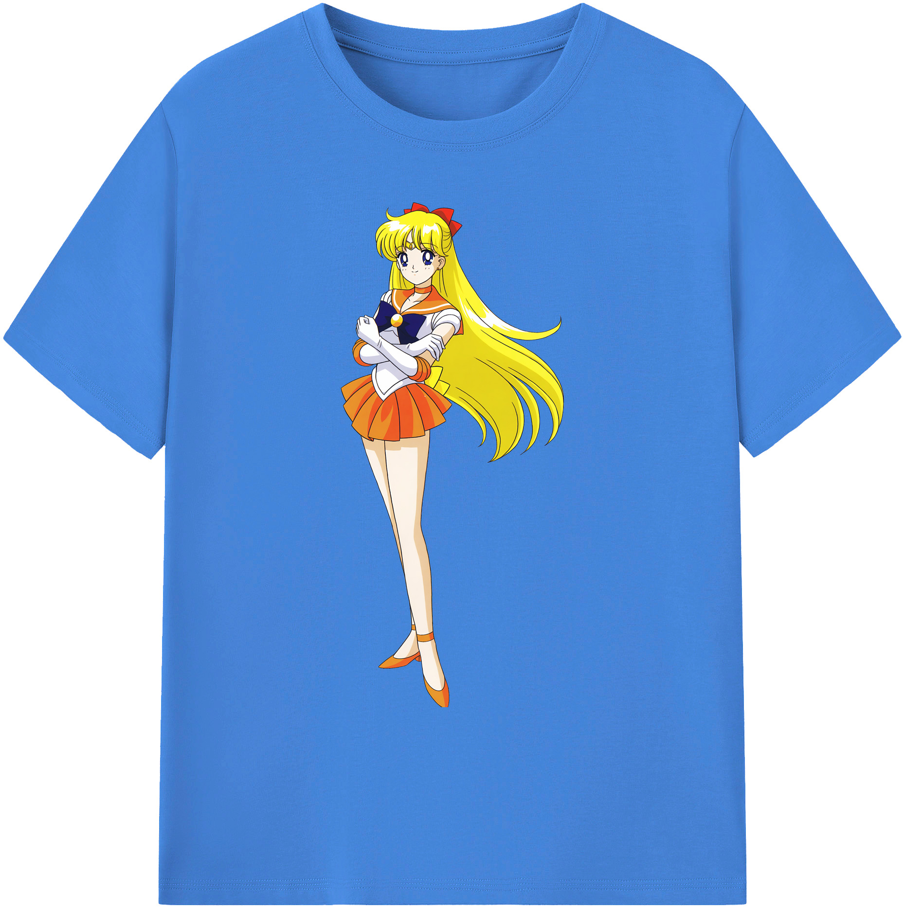 （画像用） 美少女戦士セーラームーン 愛野 美奈子 あいの みなこ Sailor Moon Aino Minako 綿100％ メンズ半袖Tシャツ｜肌触りやわらか＆通気性