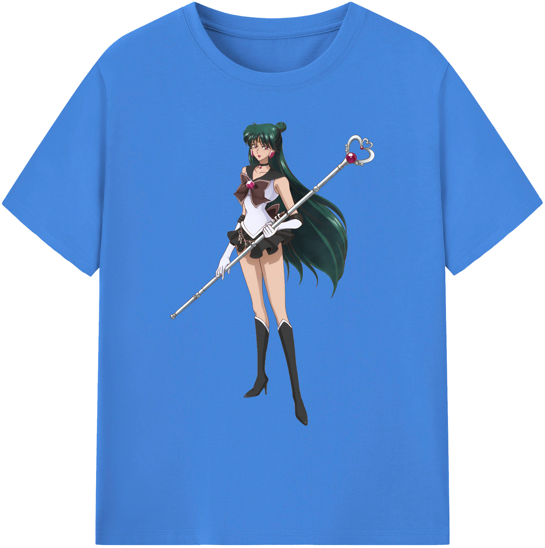 （画像用） 美少女戦士セーラームーン 冥王せつな Sailor Moon Meiou Setsuna 綿100％ メンズ半袖Tシャツ｜肌触りやわらか＆通気性