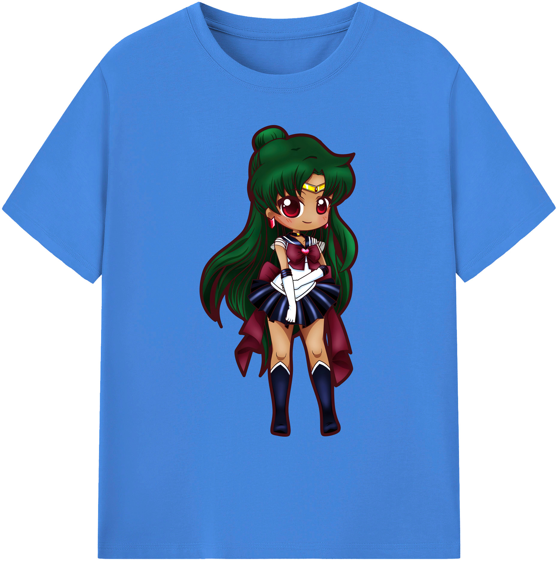 （画像用） 美少女戦士セーラームーン 冥王せつな Sailor Moon Meiou Setsuna 綿100％ メンズ半袖Tシャツ｜肌触りやわらか＆通気性