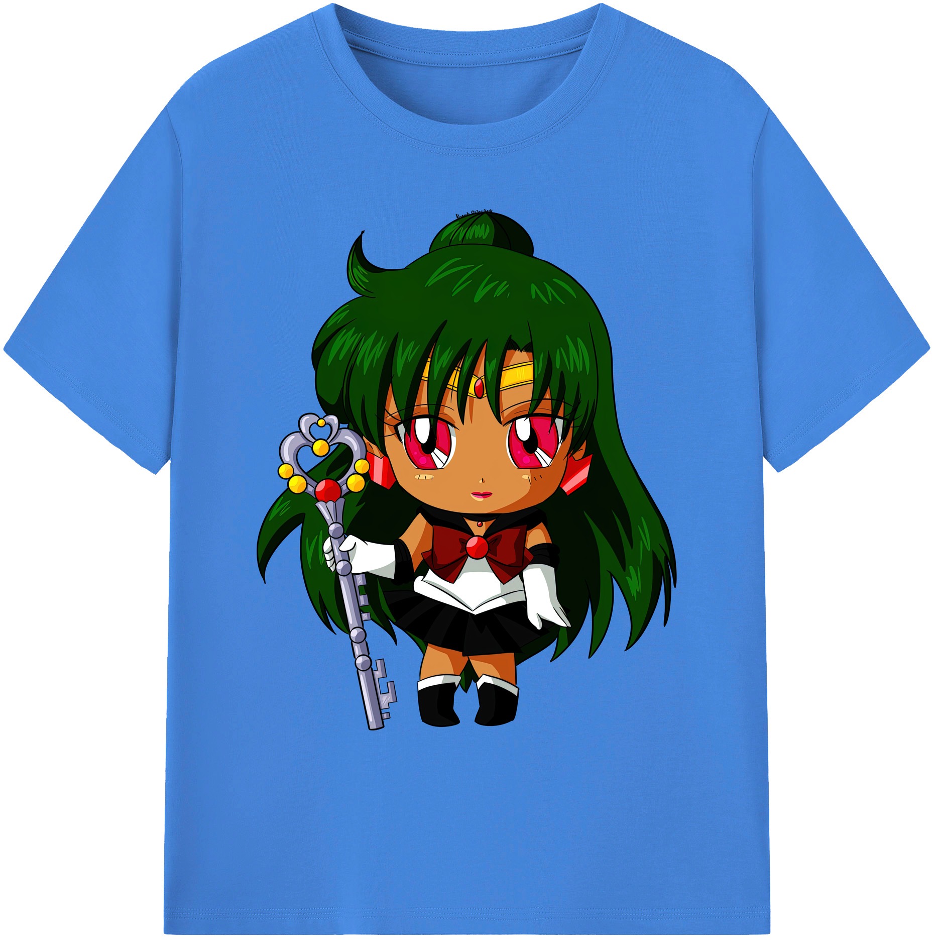 （画像用） 美少女戦士セーラームーン 冥王せつな Sailor Moon Meiou Setsuna 綿100％ メンズ半袖Tシャツ｜肌触りやわらか＆通気性