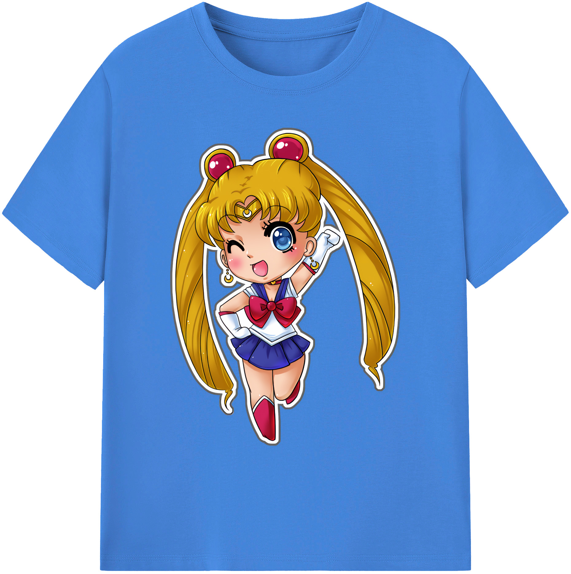 （画像用） 美少女戦士セーラームーン 月野 うさぎ つきの うさぎ Sailor Moon Tsukino Usagi 綿100％ メンズ半袖Tシャツ｜肌触りやわらか＆通気性
