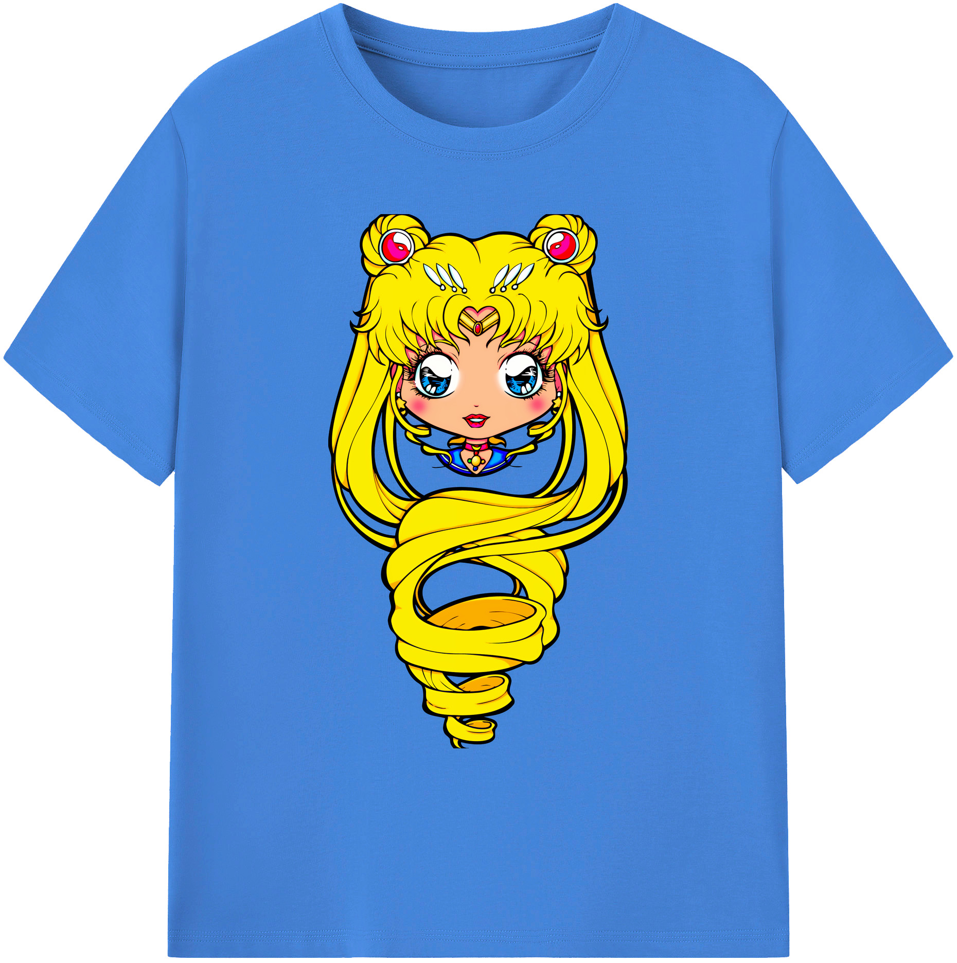 （画像用） 美少女戦士セーラームーン 月野 うさぎ つきの うさぎ Sailor Moon Tsukino Usagi 綿100％ メンズ半袖Tシャツ｜肌触りやわらか＆通気性