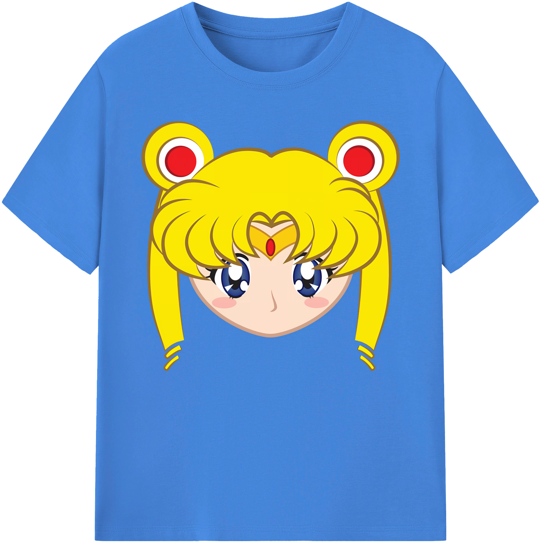 （画像用） 美少女戦士セーラームーン 月野 うさぎ つきの うさぎ Sailor Moon Tsukino Usagi 綿100％ メンズ半袖Tシャツ｜肌触りやわらか＆通気性