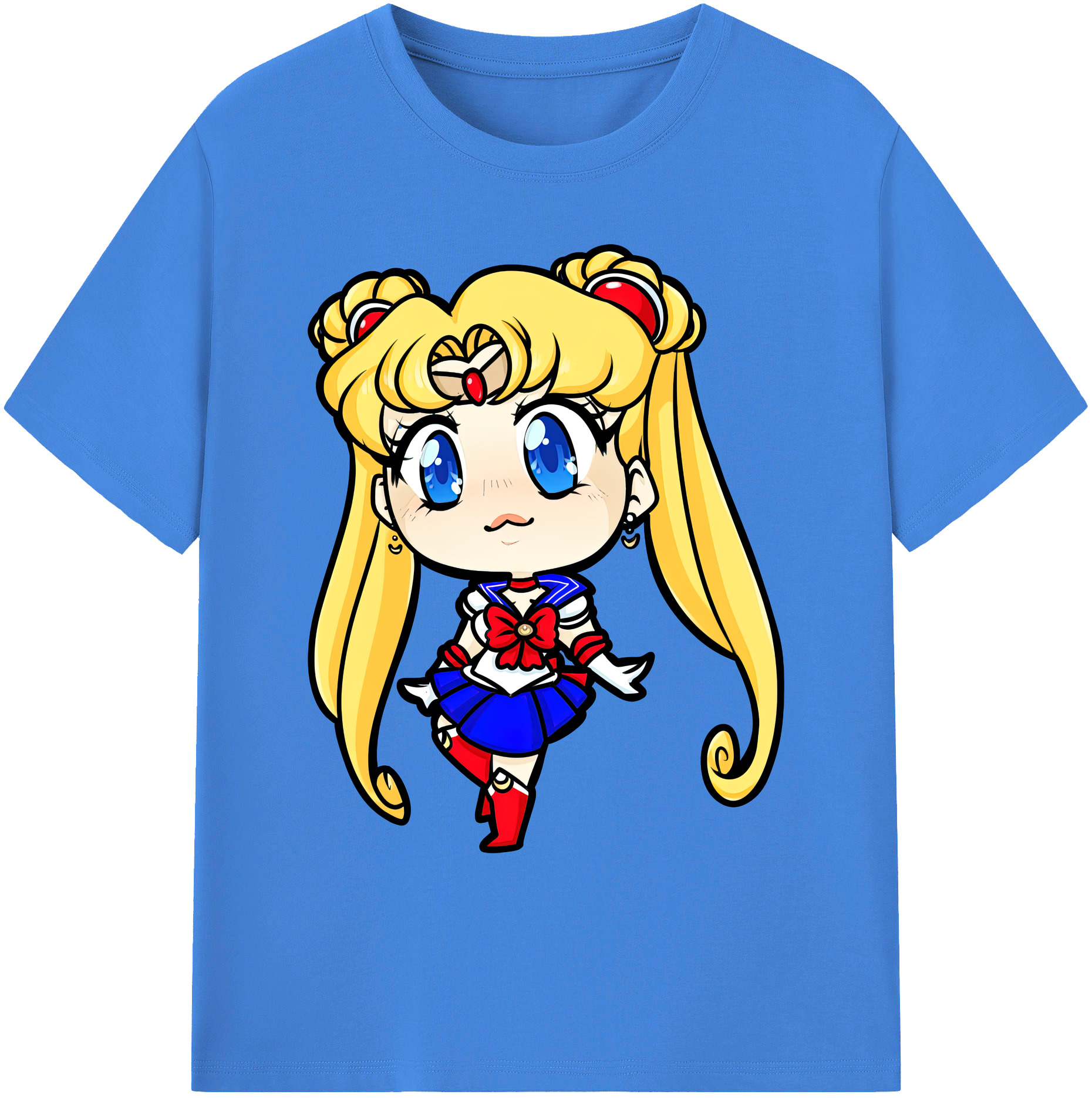 （画像用） 美少女戦士セーラームーン 月野 うさぎ つきの うさぎ Sailor Moon Tsukino Usagi 綿100％ メンズ半袖Tシャツ｜肌触りやわらか＆通気性