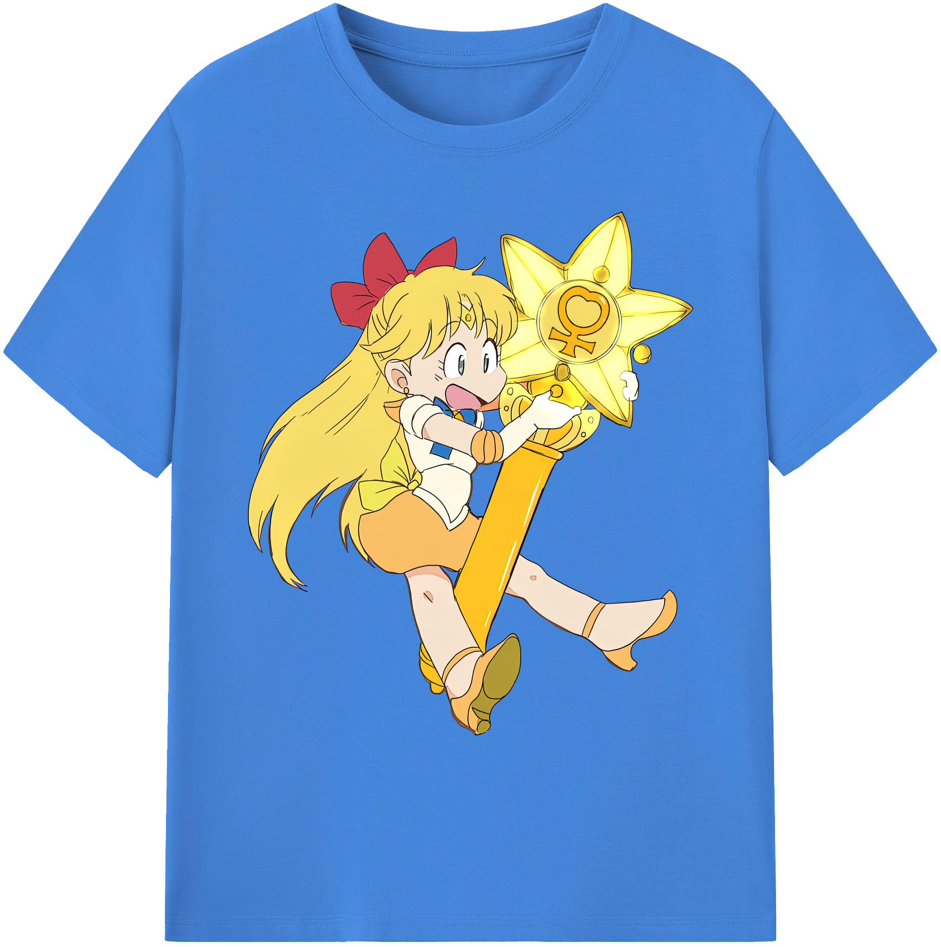 （画像用） 美少女戦士セーラームーン 愛野 美奈子 あいの みなこ Sailor Moon Aino Minako 綿100％ メンズ半袖Tシャツ｜肌触りやわらか＆通気性