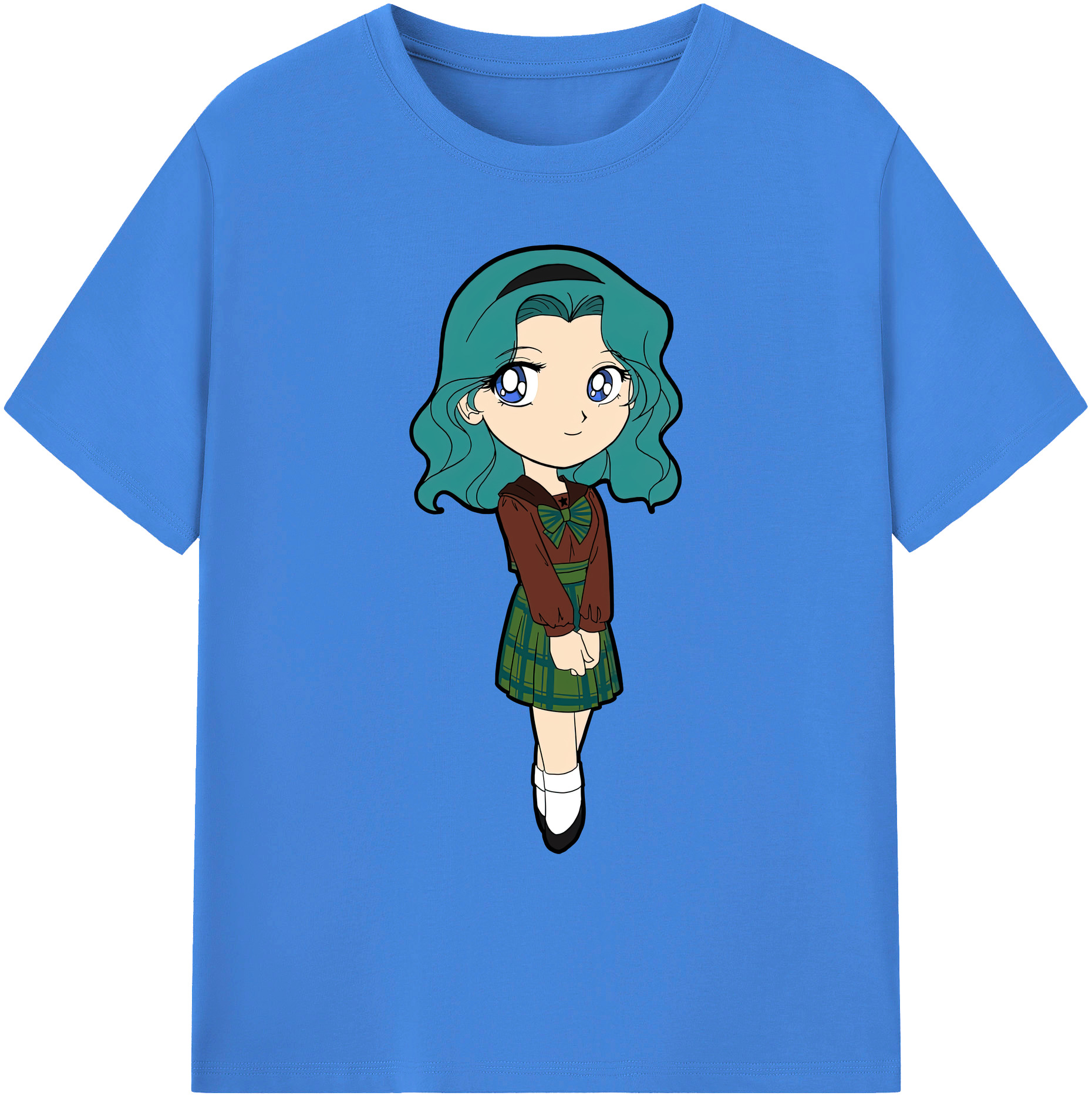 （画像用） 美少女戦士セーラームーン 海王 みちる（かいおう みちる） Sailor Moon Kaiou Michiru 綿100％ メンズ半袖Tシャツ｜肌触りやわらか＆通気性