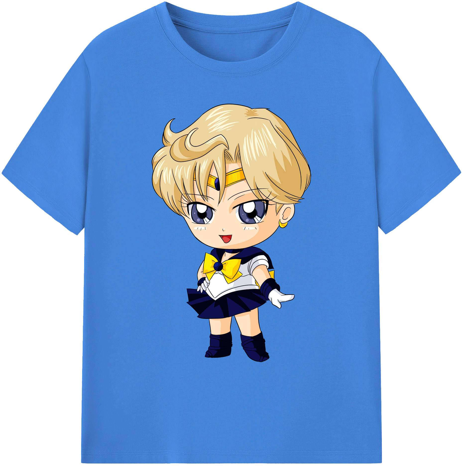 （画像用） 美少女戦士セーラームーン 天王はるか Sailor Moon Tenoh Haruka 綿100％ メンズ半袖Tシャツ｜肌触りやわらか＆通気性