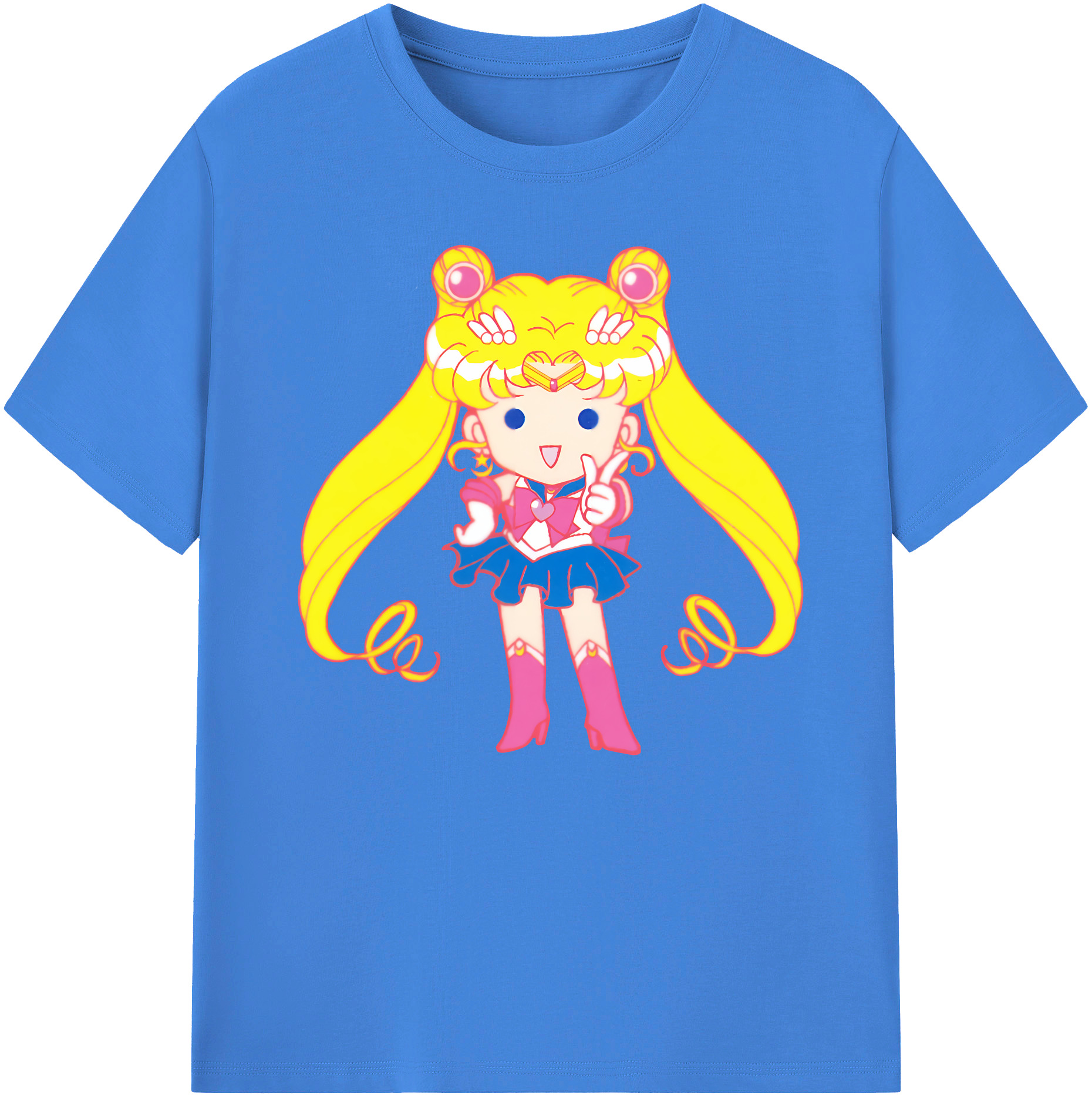 （画像用） 美少女戦士セーラームーン 月野 うさぎ つきの うさぎ Sailor Moon Tsukino Usagi 綿100％ メンズ半袖Tシャツ｜肌触りやわらか＆通気性