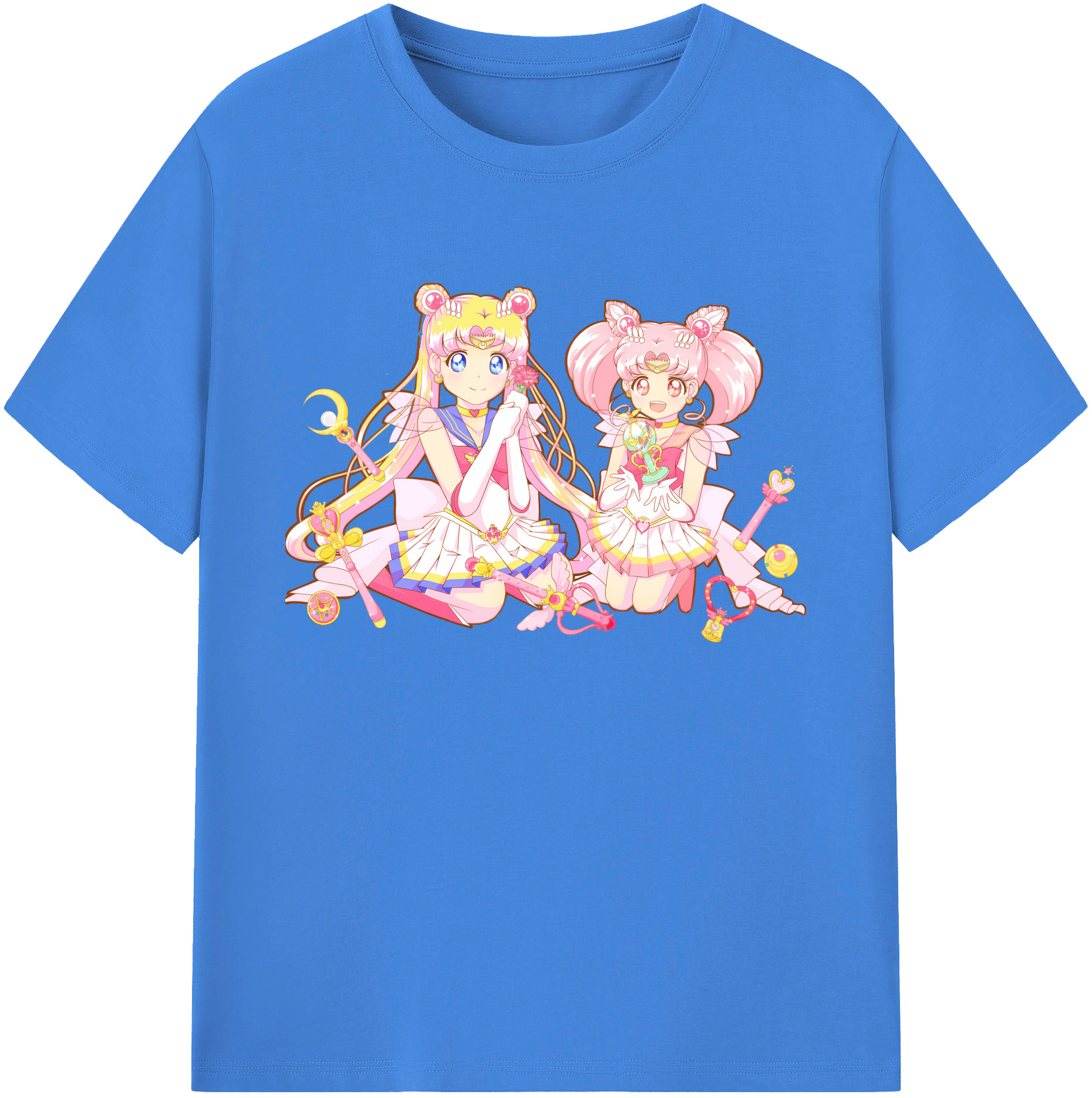 （画像用） 美少女戦士セーラームーン 月野 うさぎ つきの うさぎ Sailor Moon Tsukino Usagi 綿100％ メンズ半袖Tシャツ｜肌触りやわらか＆通気性