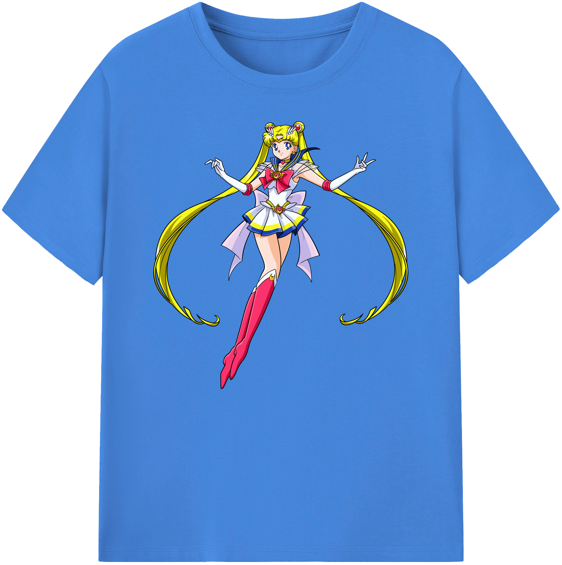 （画像用） 美少女戦士セーラームーン 月野 うさぎ つきの うさぎ Sailor Moon Tsukino Usagi 綿100％ メンズ半袖Tシャツ｜肌触りやわらか＆通気性