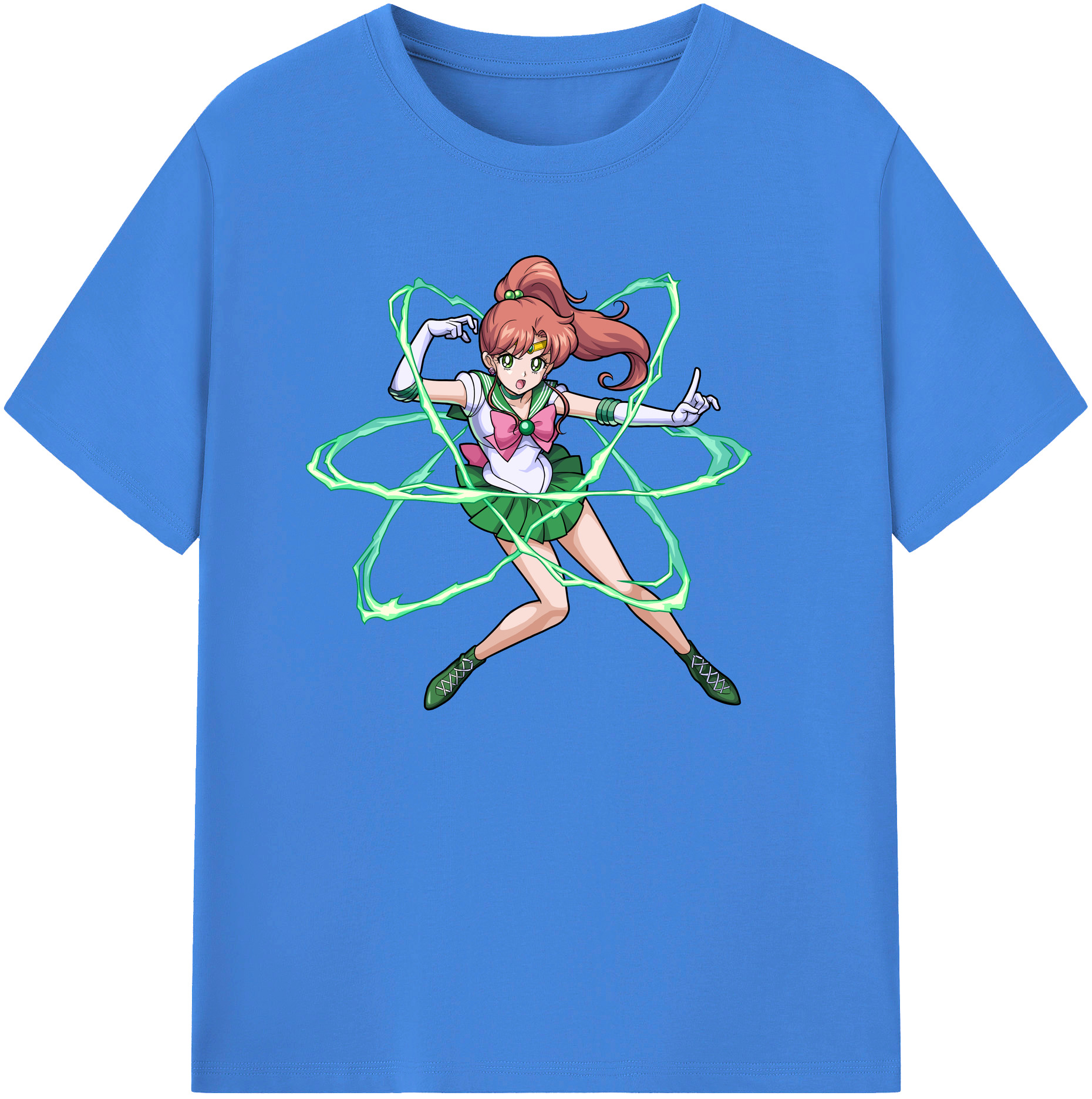（画像用） 美少女戦士セーラームーン 木野 まこと きの まこと Sailor Moon Kino Makoto （セーラージュピター；Sailor Jupiter） 綿100％ メンズ半袖Tシャツ｜肌触りやわらか＆通気性