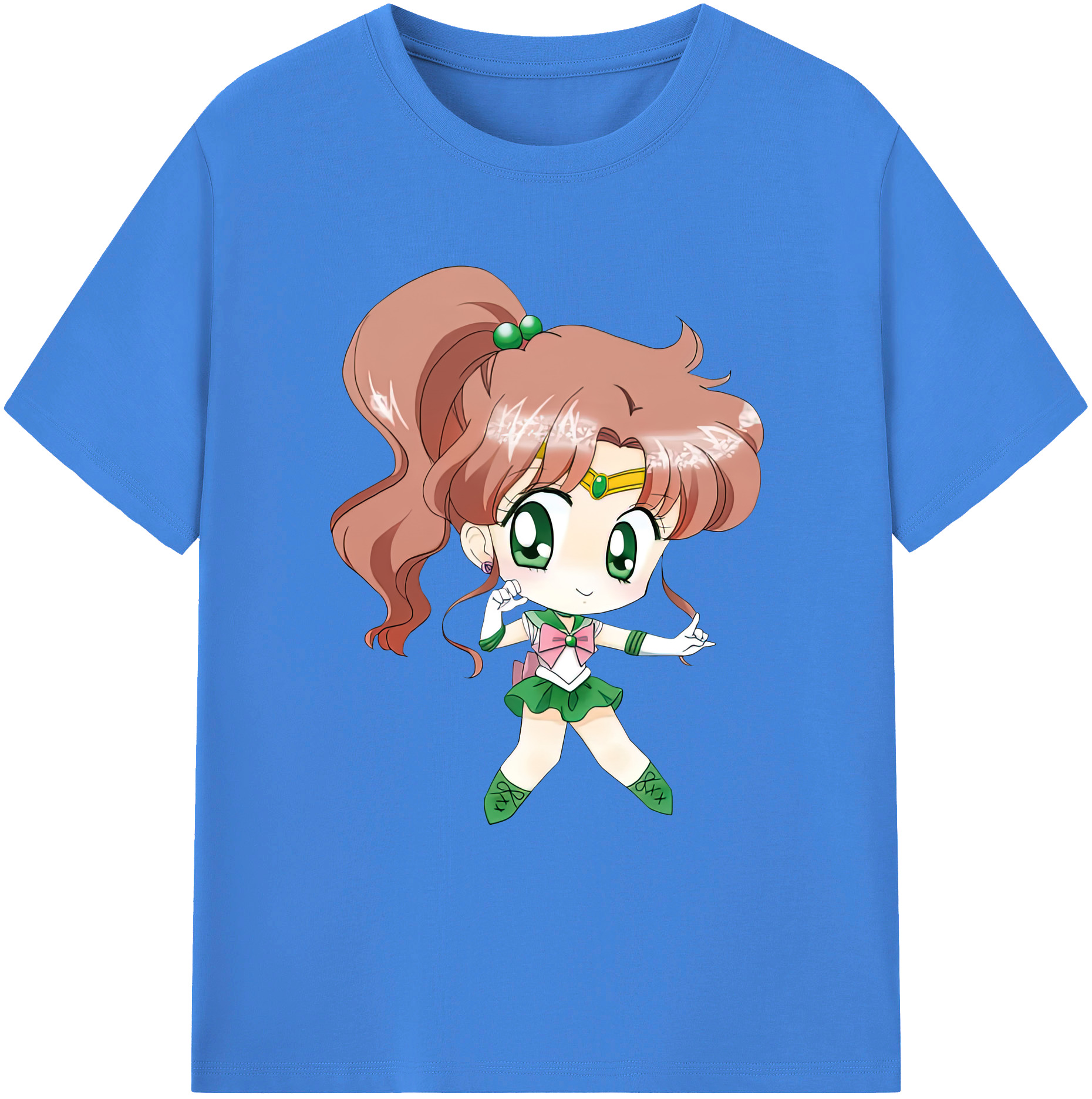 （画像用） 美少女戦士セーラームーン 木野 まこと きの まこと Sailor Moon Kino Makoto （セーラージュピター；Sailor Jupiter） 綿100％ メンズ半袖Tシャツ｜肌触りやわらか＆通気性
