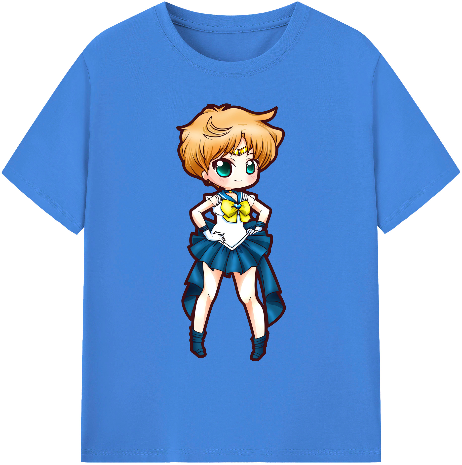 （画像用） 美少女戦士セーラームーン 天王はるか Sailor Moon Tenoh Haruka 綿100％ メンズ半袖Tシャツ｜肌触りやわらか＆通気性