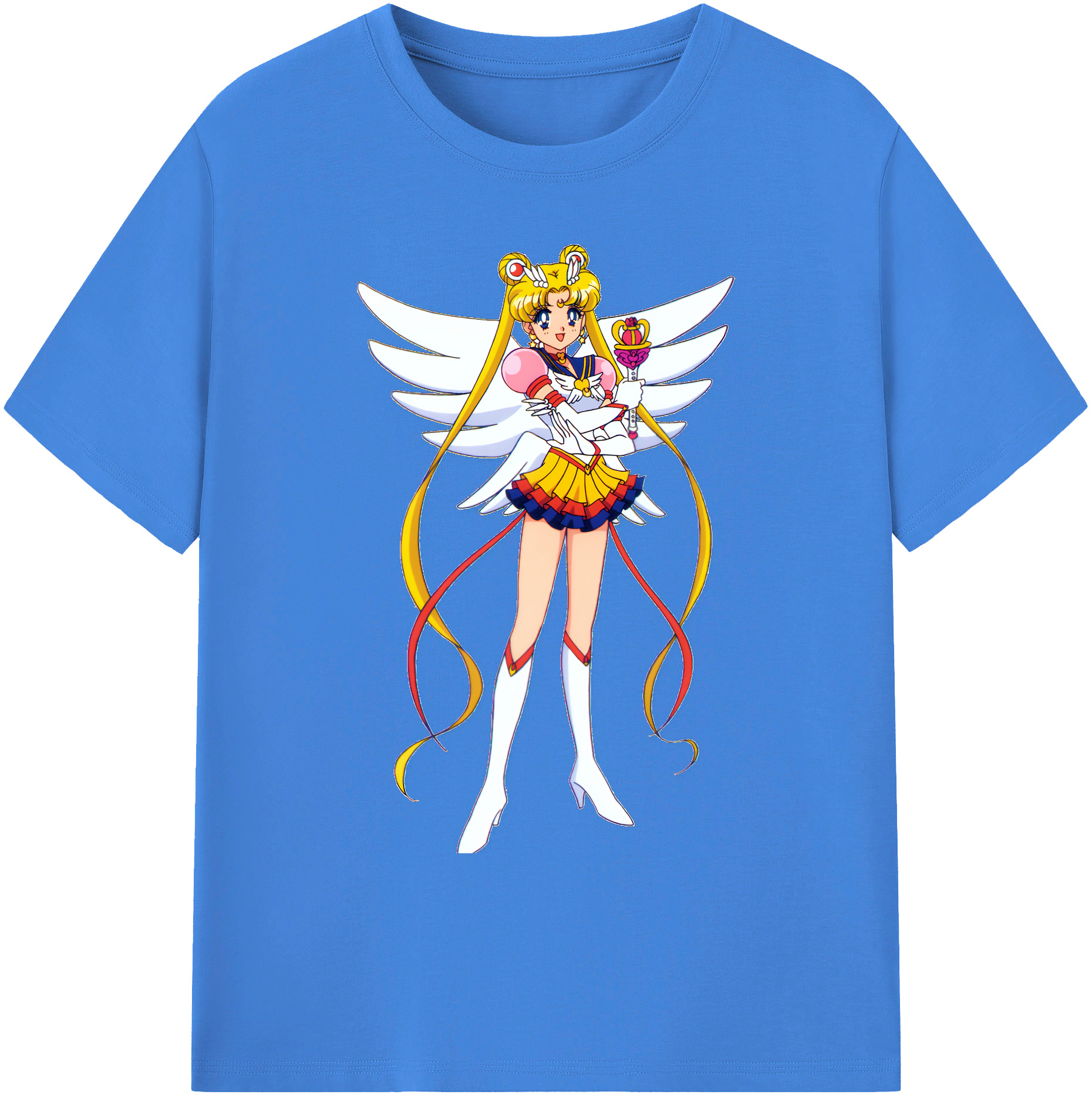 （画像用） 美少女戦士セーラームーン 月野 うさぎ つきの うさぎ Sailor Moon Tsukino Usagi 綿100％ メンズ半袖Tシャツ｜肌触りやわらか＆通気性