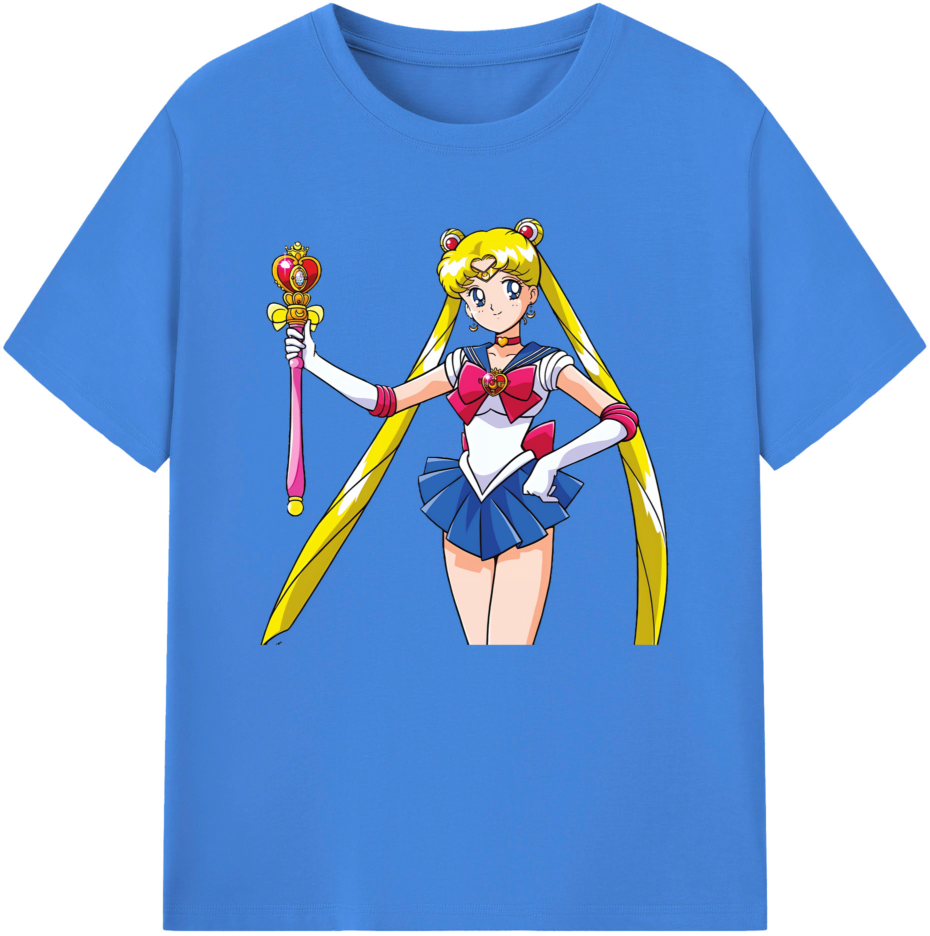 （画像用） 美少女戦士セーラームーン 月野 うさぎ つきの うさぎ Sailor Moon Tsukino Usagi 綿100％ メンズ半袖Tシャツ｜肌触りやわらか＆通気性