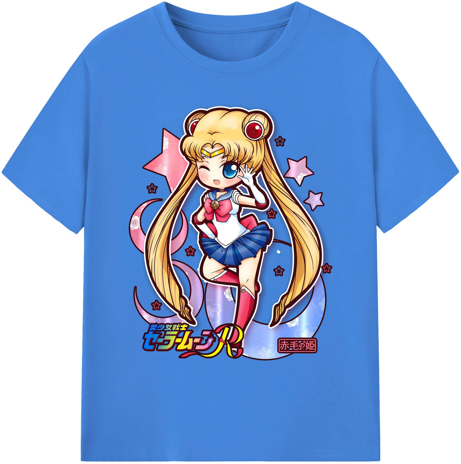 （画像用） 美少女戦士セーラームーン 月野 うさぎ つきの うさぎ Sailor Moon Tsukino Usagi 綿100％ メンズ半袖Tシャツ｜肌触りやわらか＆通気性